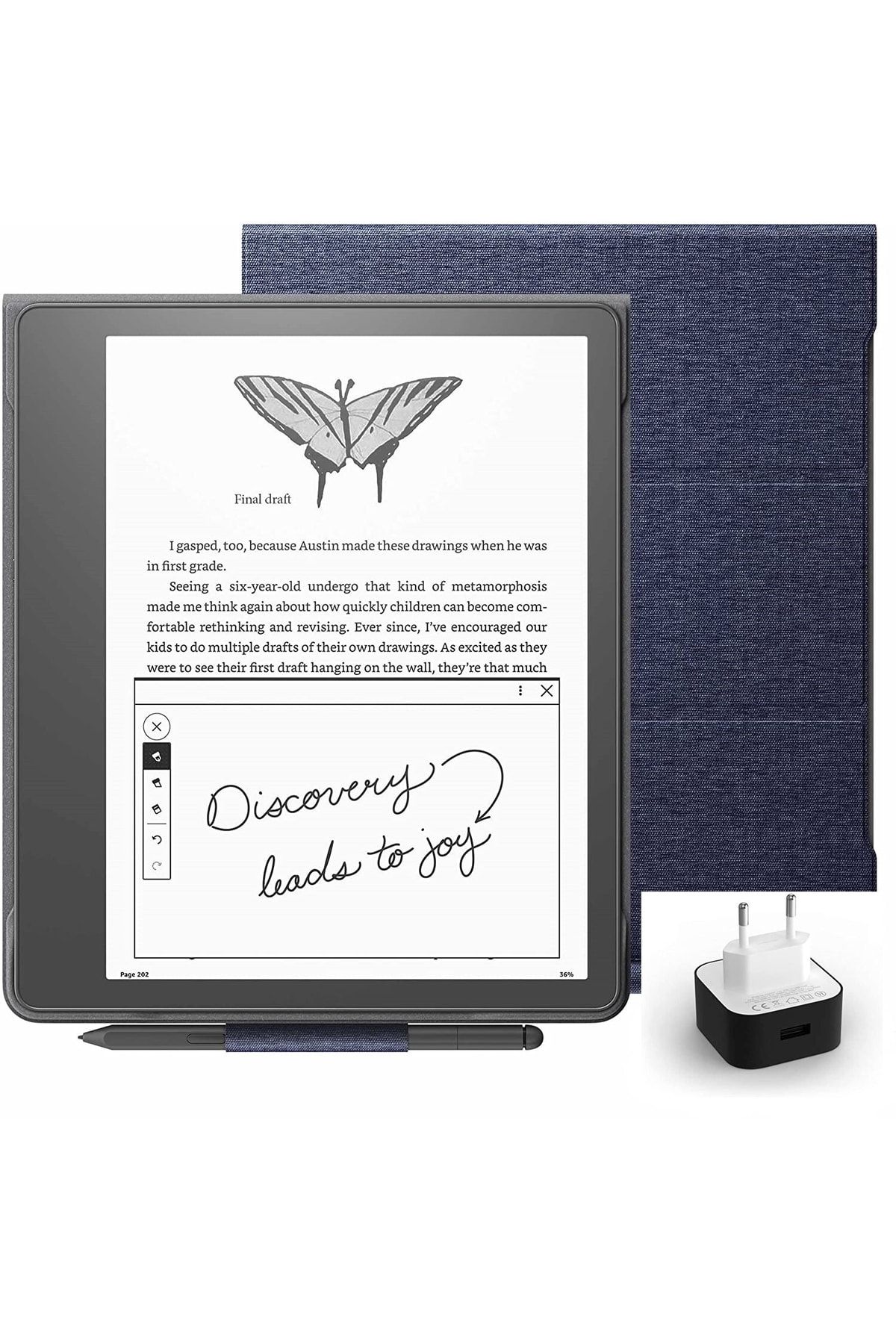 Amazon Kindle Scribe 10.2" E Kitap Okuyucu Premium Pen 64 Gb + Orijinal Kumaş Kılıf + Adaptör
