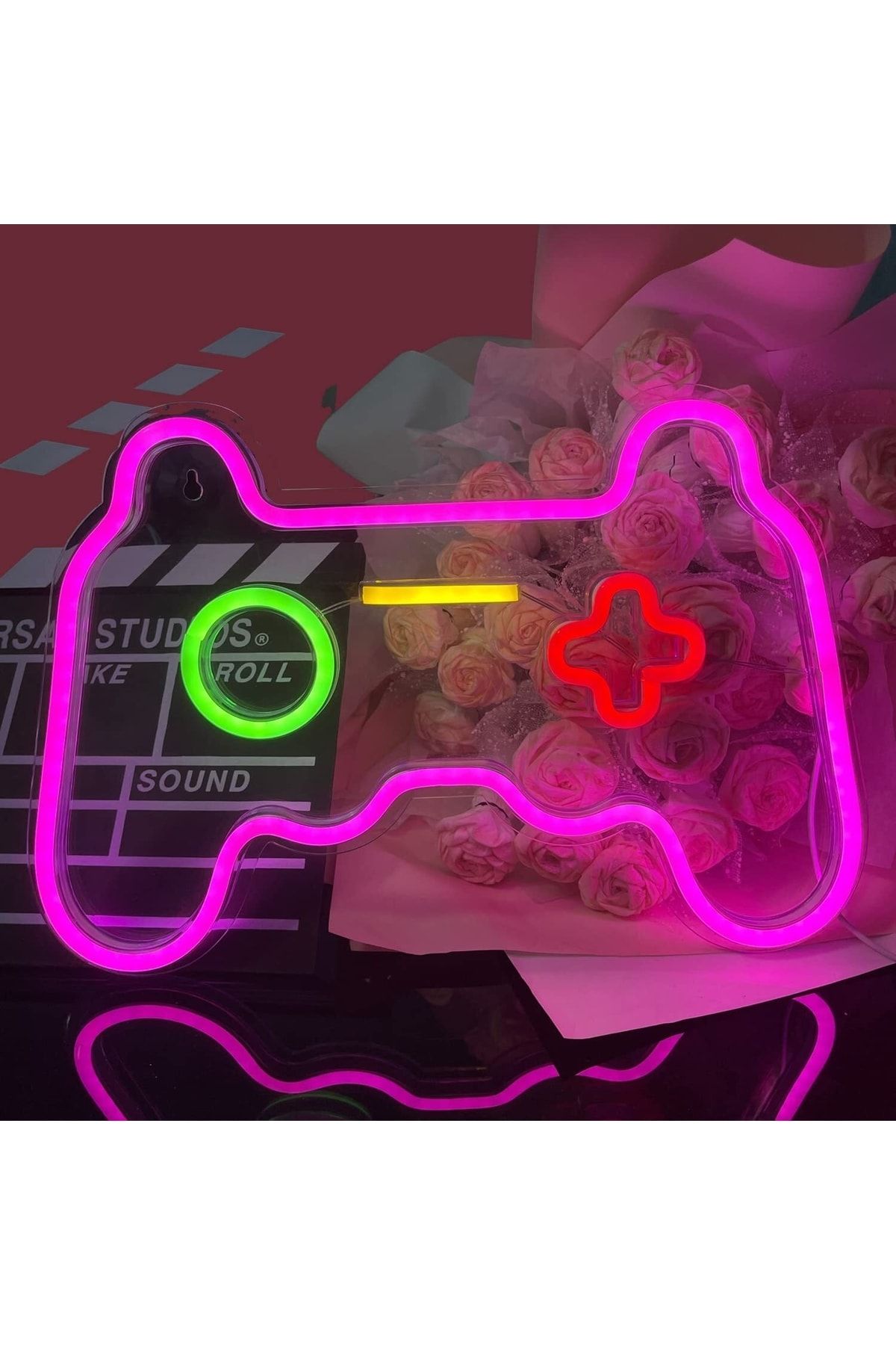 dekoraven Gamer Dekorasyon Gamepad Neon Tabela Neon Yazı Dekoratif Aydınlatma