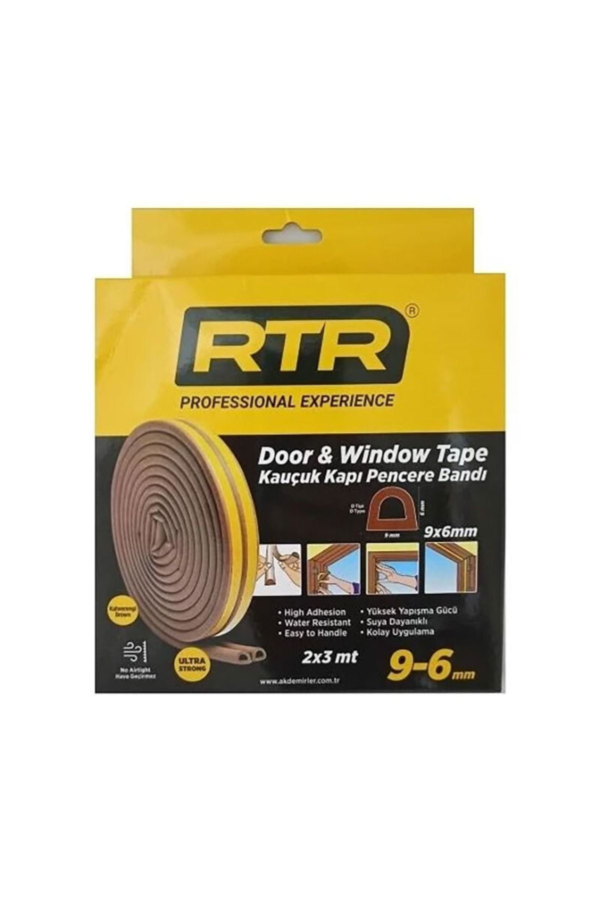 Rtrmax Rtr Kapı Pencere Izolasyon Bandı 6 Mt ( 2*3mt)- Kahverengi