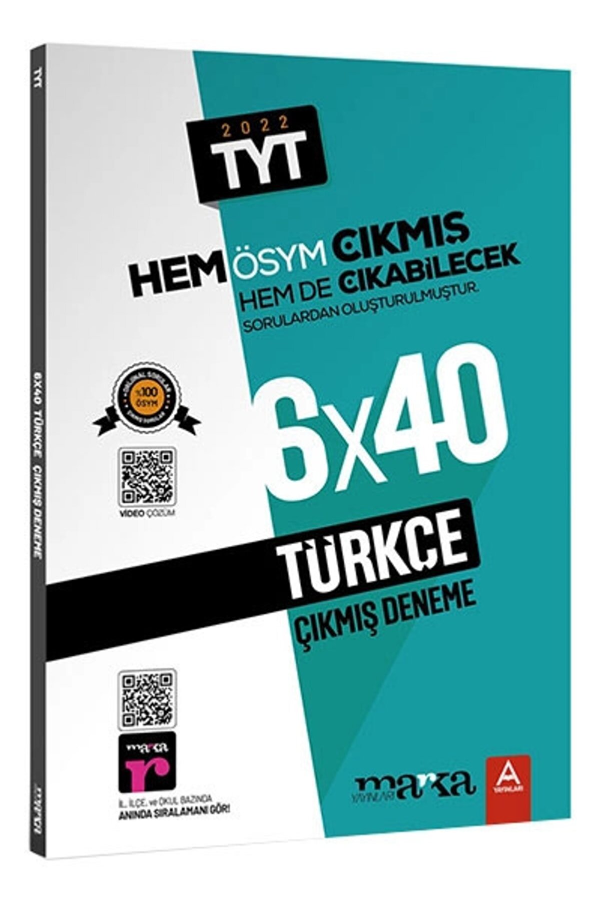 Marka Yayınları Marka 2022 Yks Tyt Türkçe 6x40 Çıkmış Ve Çıkabilecek Denemeler