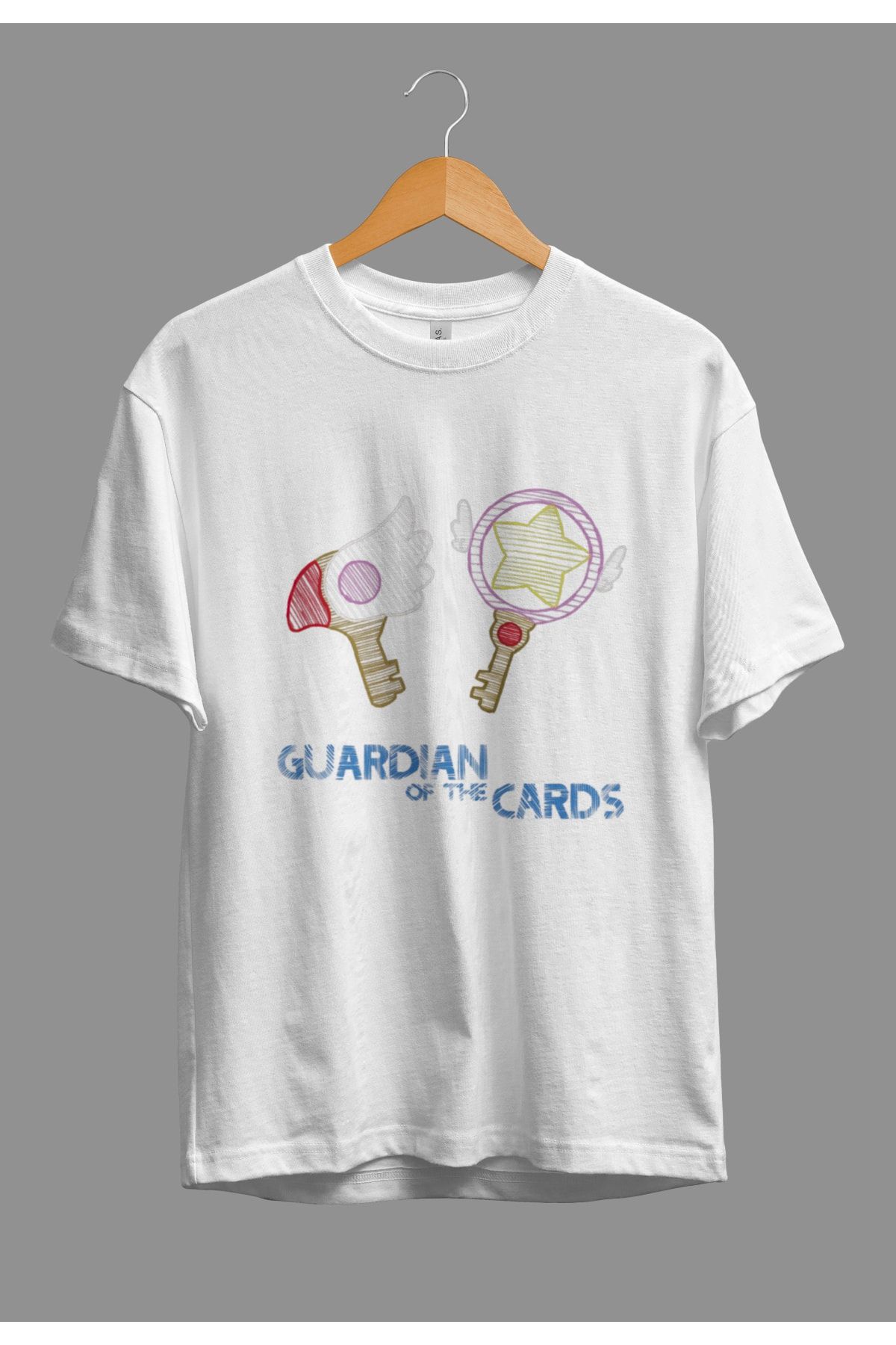 Corvo Oversize Cardcaptor Sakura Sihirli Eşyalar Anime Karakter Baskılı Özel Tasarım Tişört