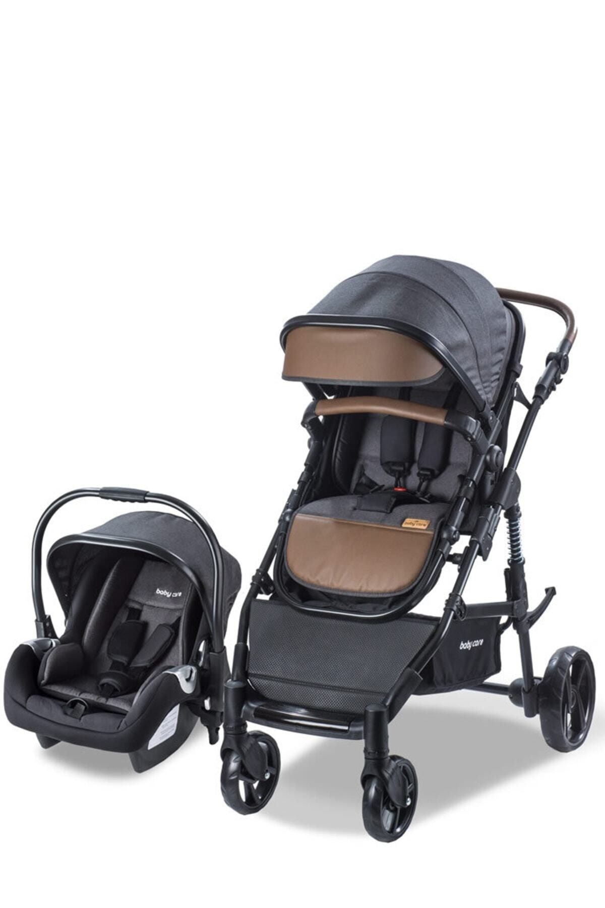 Baby Care 340 Bora Cross Travel Sistem Bebek Arabası Kahve Siyah