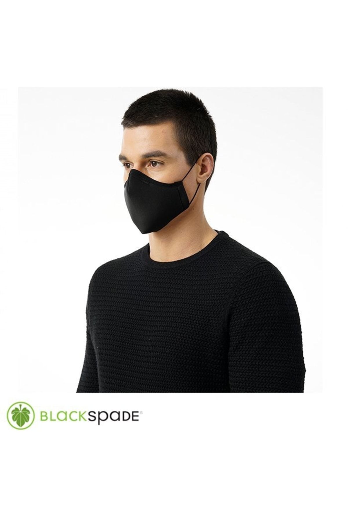 Blackspade Unisex Örme Kumaş Maske Siyah M-Xl