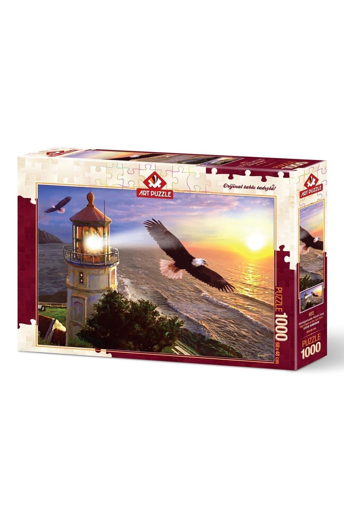 Doğan Oyuncak Dünyası Art Puzzle Gündoğumunda Yüksek Uçuş 1000 Parça Puzzle 4221 - Puzzle Seti - Yapboz - Yap-boz Puzzle