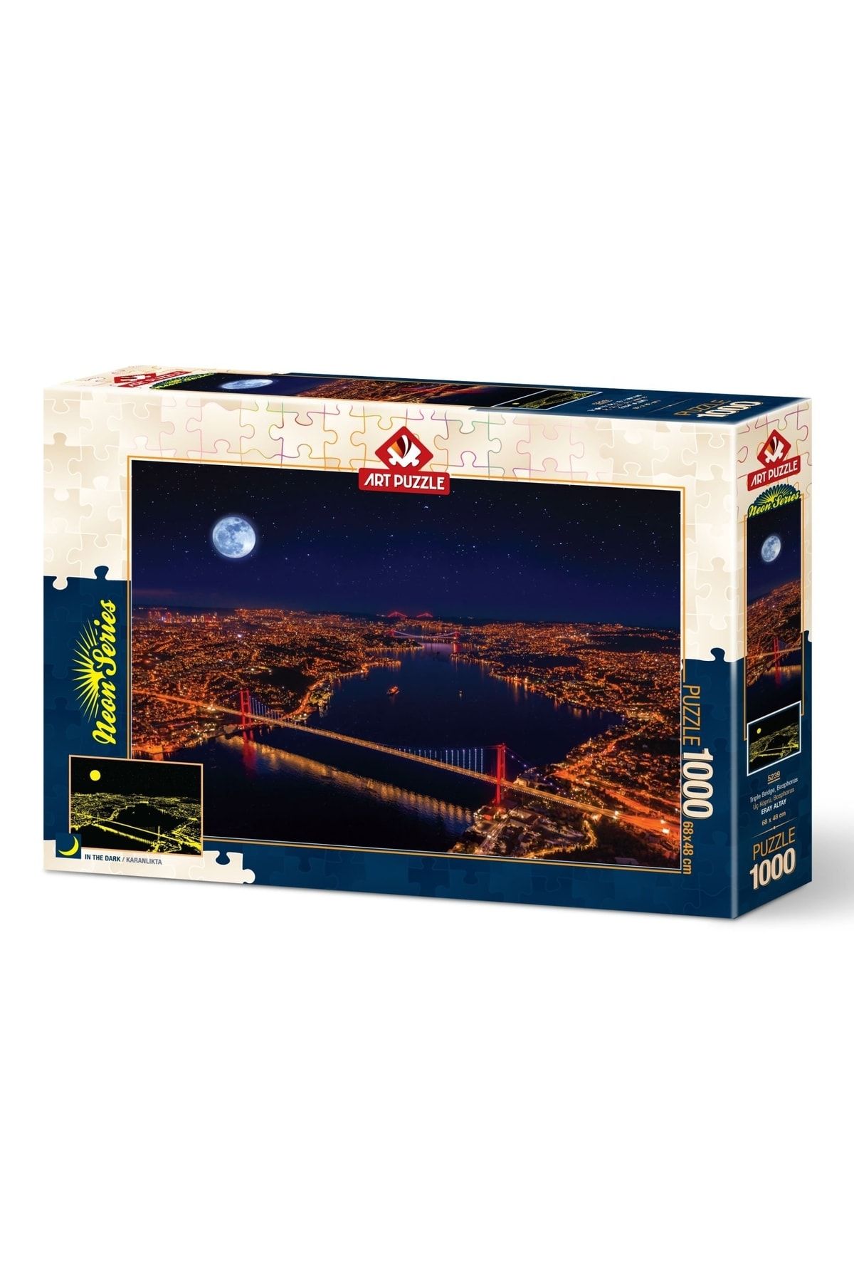 Doğan Oyuncak Dünyası Art Puzzle Üç Köprü, Bosphorus 1000 Parça Neon Puzzle 5239 - Puzzle Seti - Yapboz - Yap-boz Puzzle