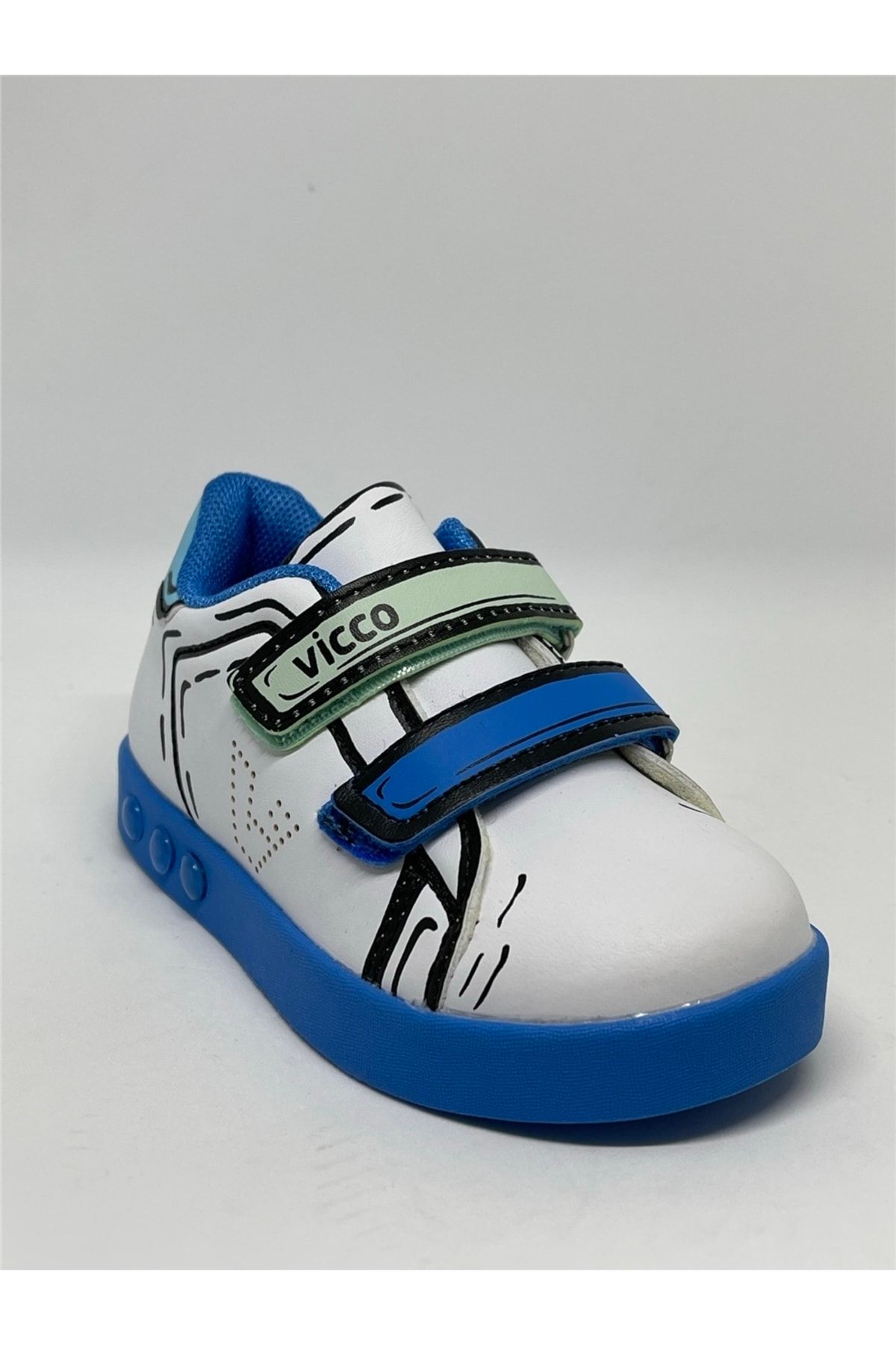 Vicco Patik Işıklı Spor Ayakkabı 313-153-22k Beyaz-sax