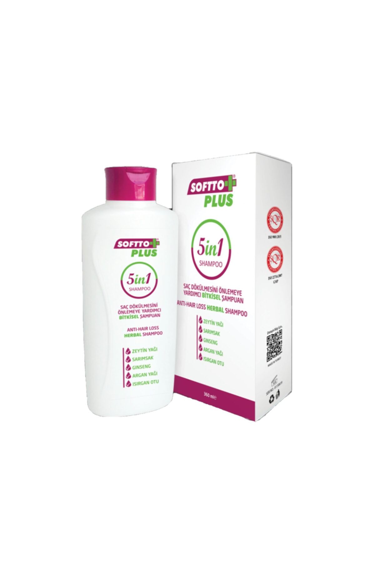 Softo Plus Saç Dökülmesini Önlemeye Yardımcı Bitkisel Şampuan 5 in 1