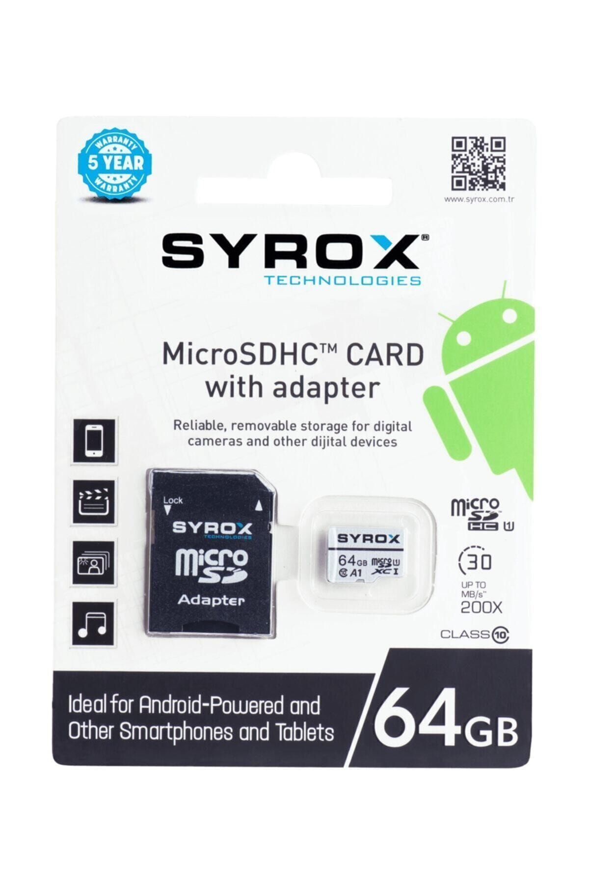 Syrox Mc64 Hafıza Kartı 64gb Sd Kart Mıcro Sd Kart -2'li