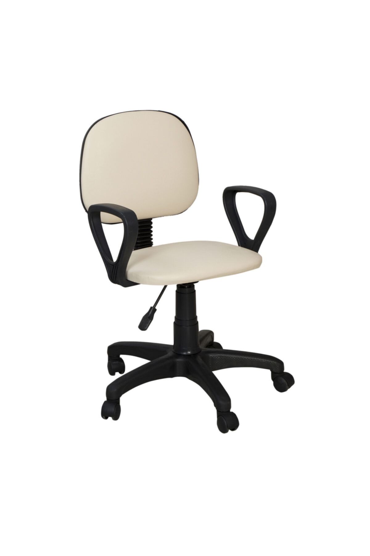 TOMAR Cgn Kollu Çalışma Sandalyesi Ofis Sandalyesi Öğrenci Koltuğu Ofis Ve Büro Sandalyesi - Krem