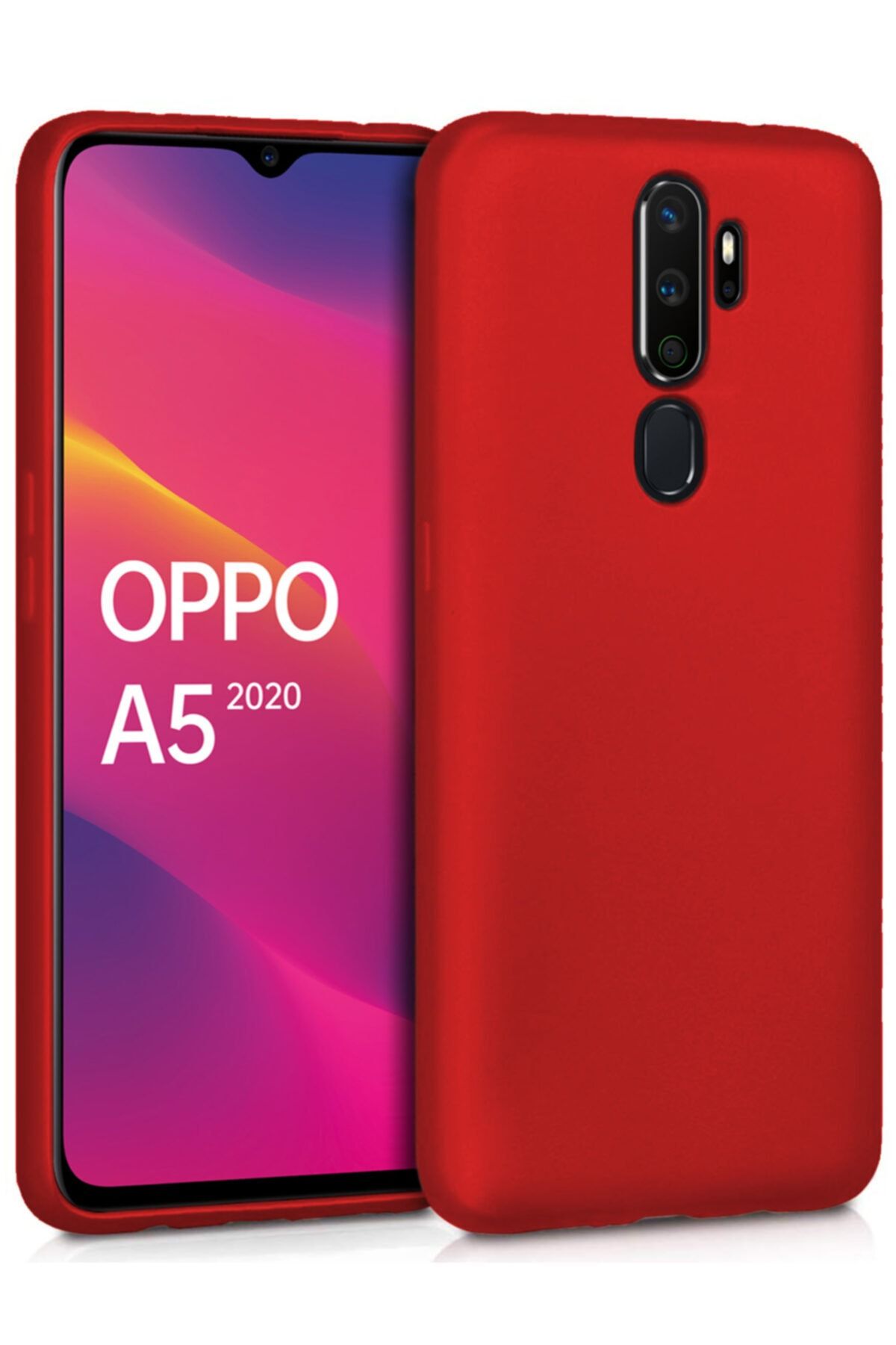 Oppo A5 2020 Kılıf Ultra Ince Renkli Silikon Kapak
