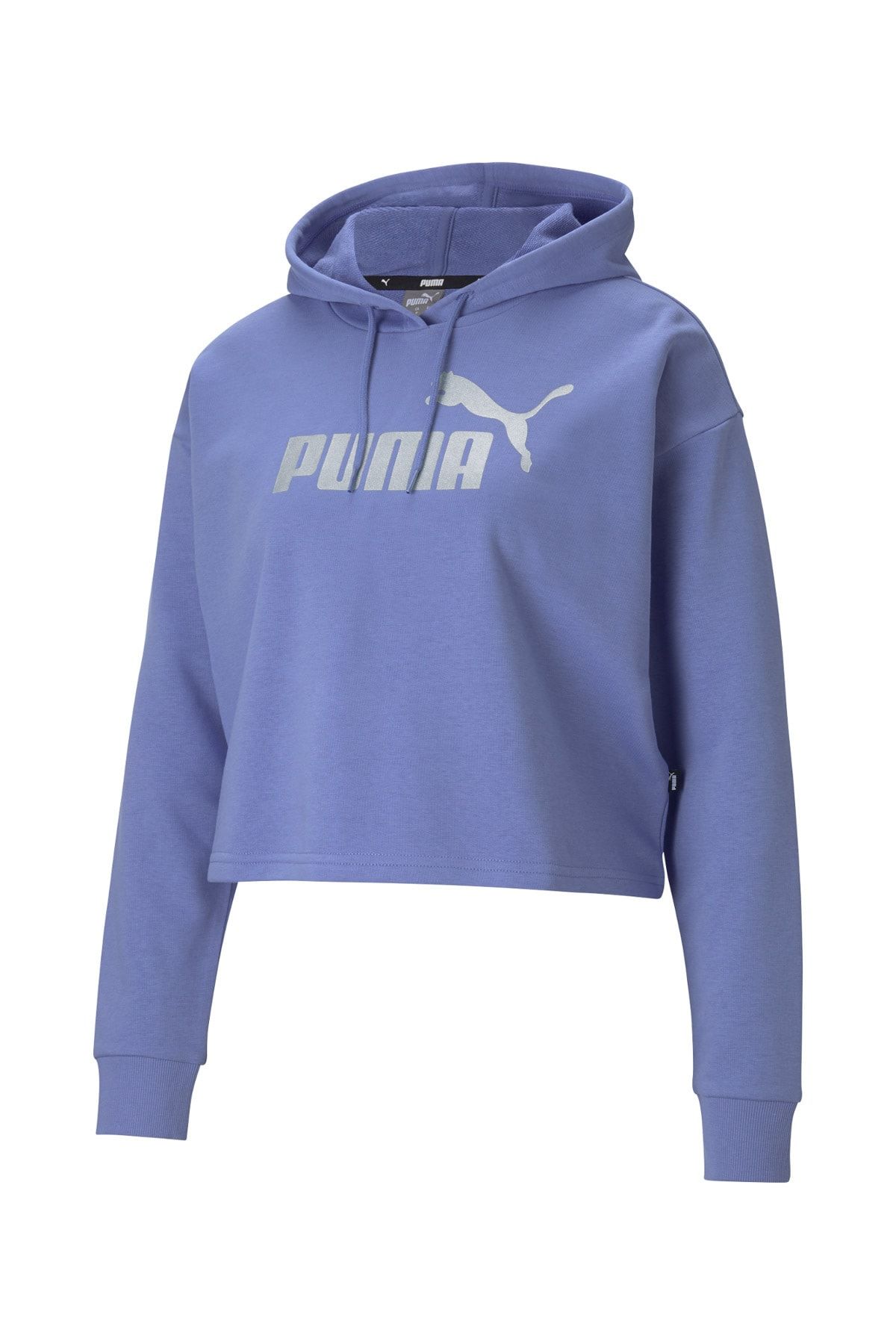 Puma Kadın Spor Sweatshirt - ESS+ Cropped Metallic Logo - 58689214