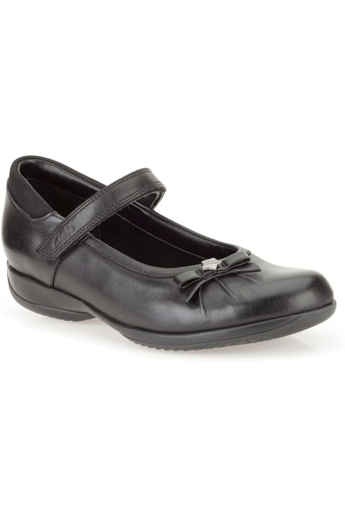 CLARKS Okul Ayakkabı Siyah Deri Daisy Spark Okul Ayakkabıları Mükemmel Bir Seçimdir.