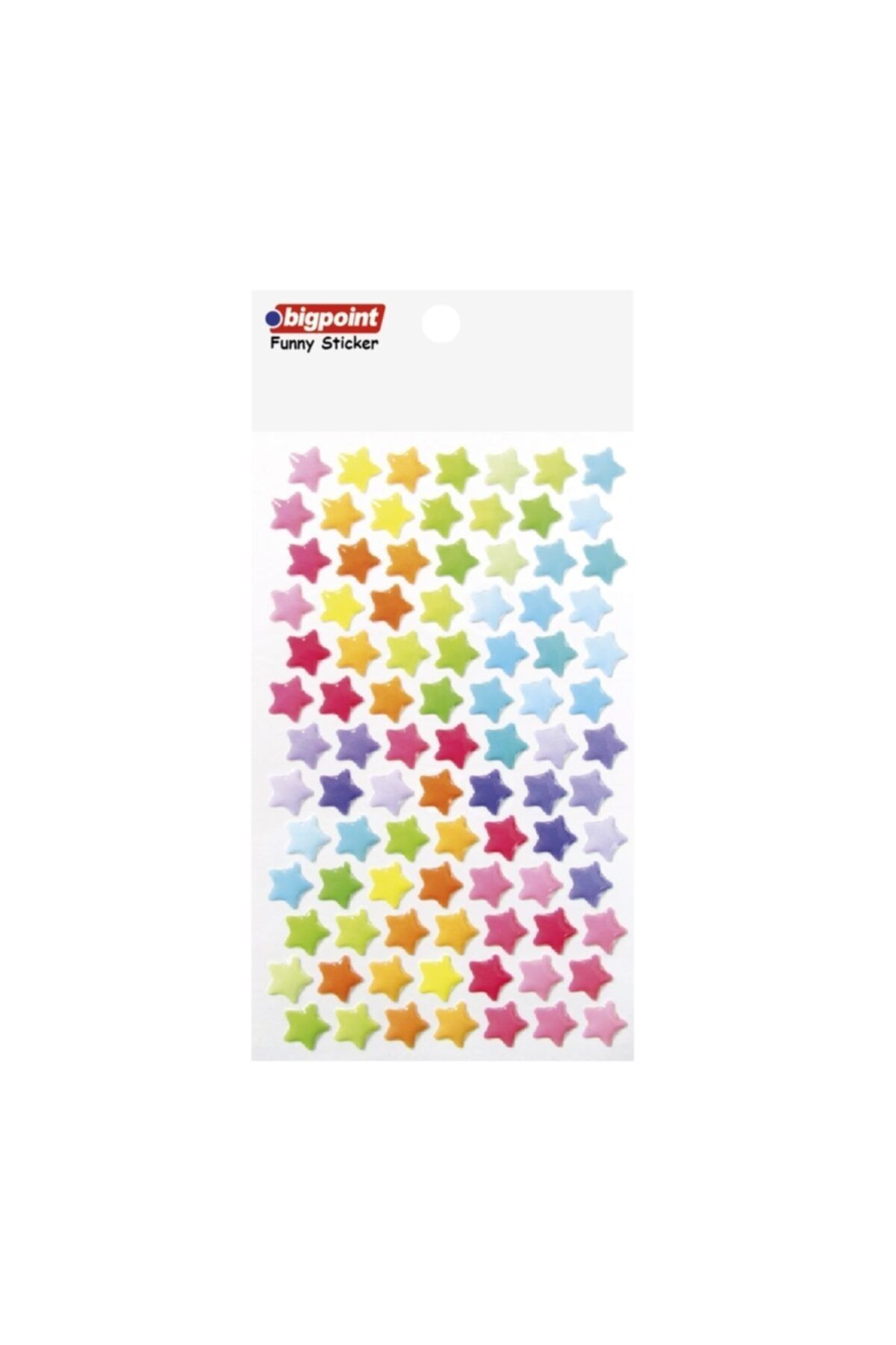 Bigpoint Sticker Pastel Renkli Yıldızlar Orta Boy 15'li Paket