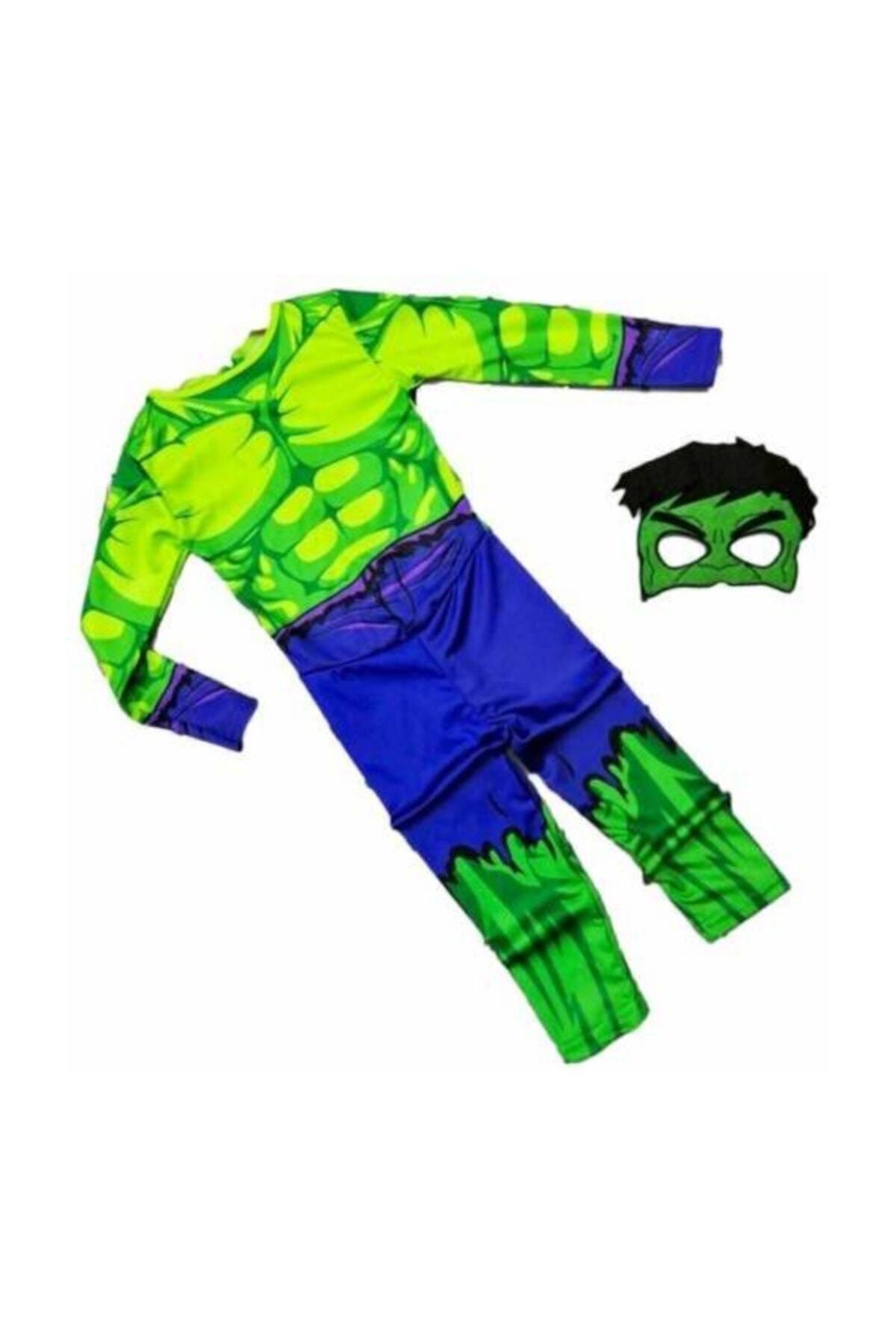 Genel Markalar Hulk Çocuk Kostümü - Hawk -yeşil Dev Hulk Adam Çocuk Kostümü