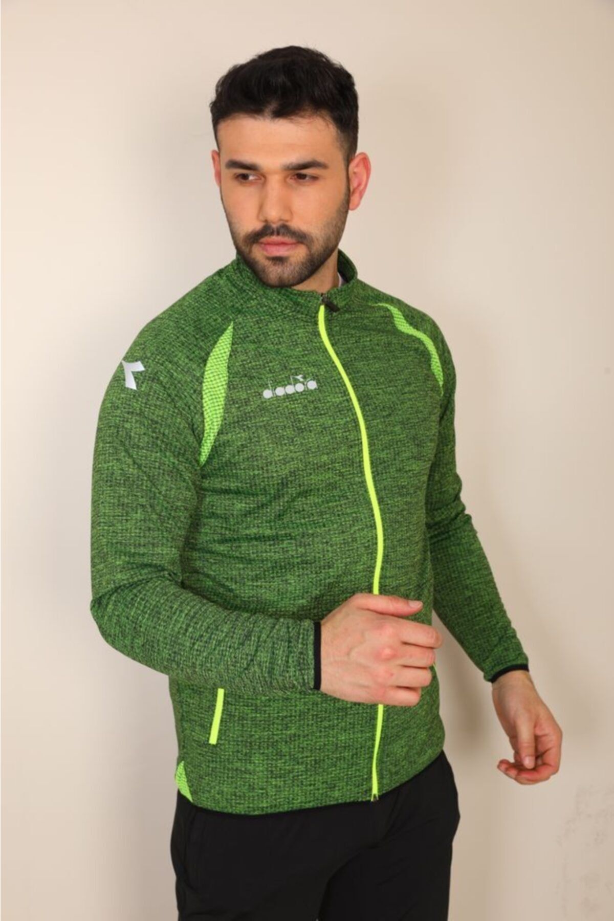 Diadora Erkek Açık Yeşil Spor Sweatshirt