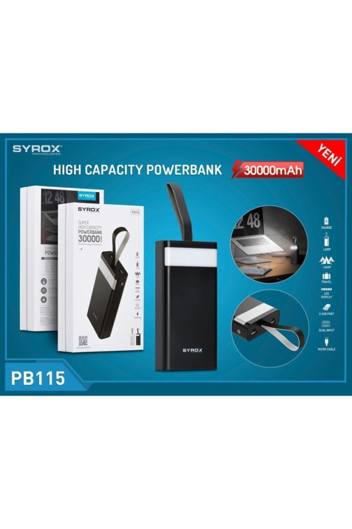 OEM Syrox 30000 Powerbank Syx-pb115 Siyah Renk Siyah