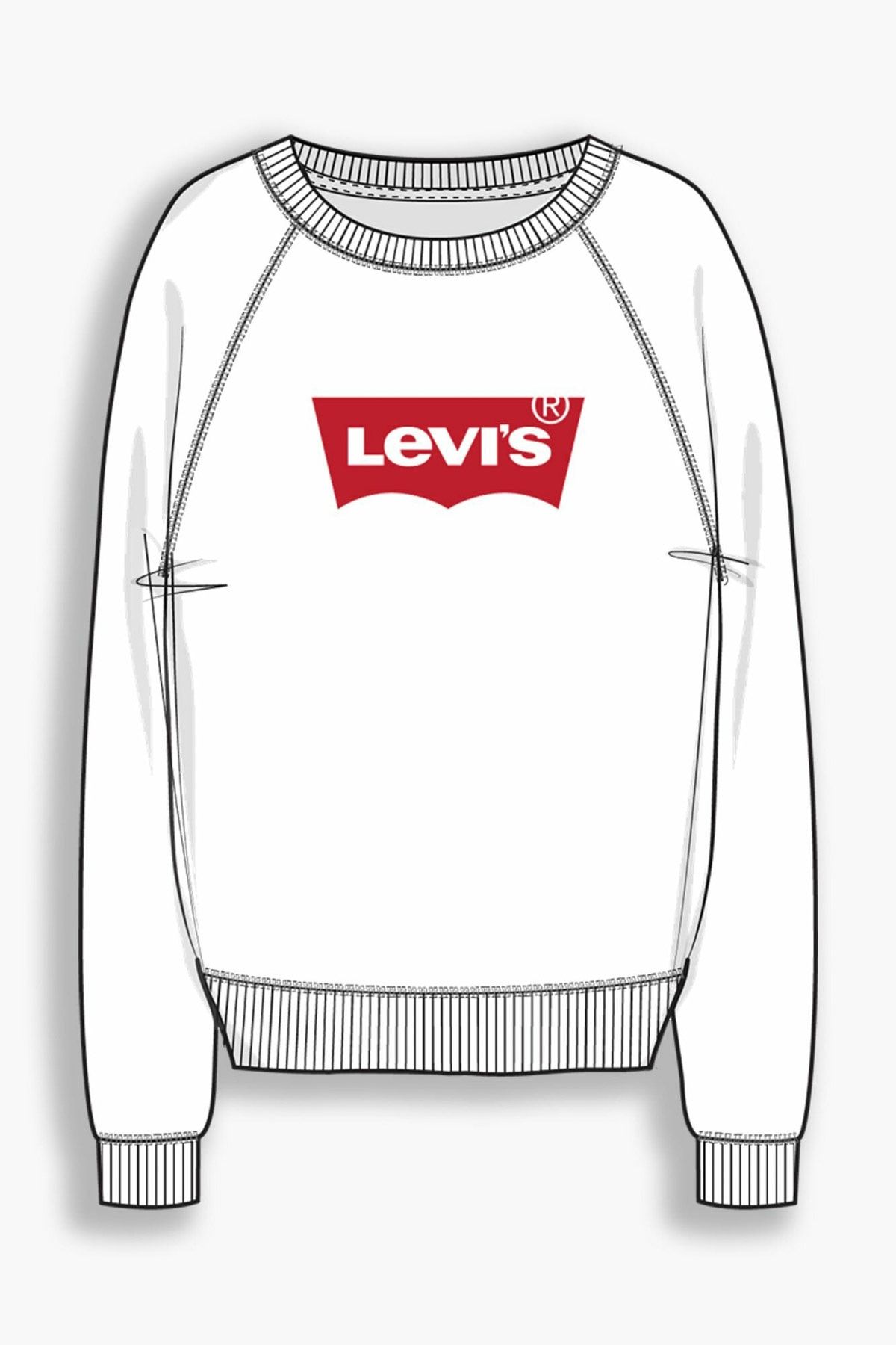 Levi's Kadın Beyaz Sweatshirt 29717-0061