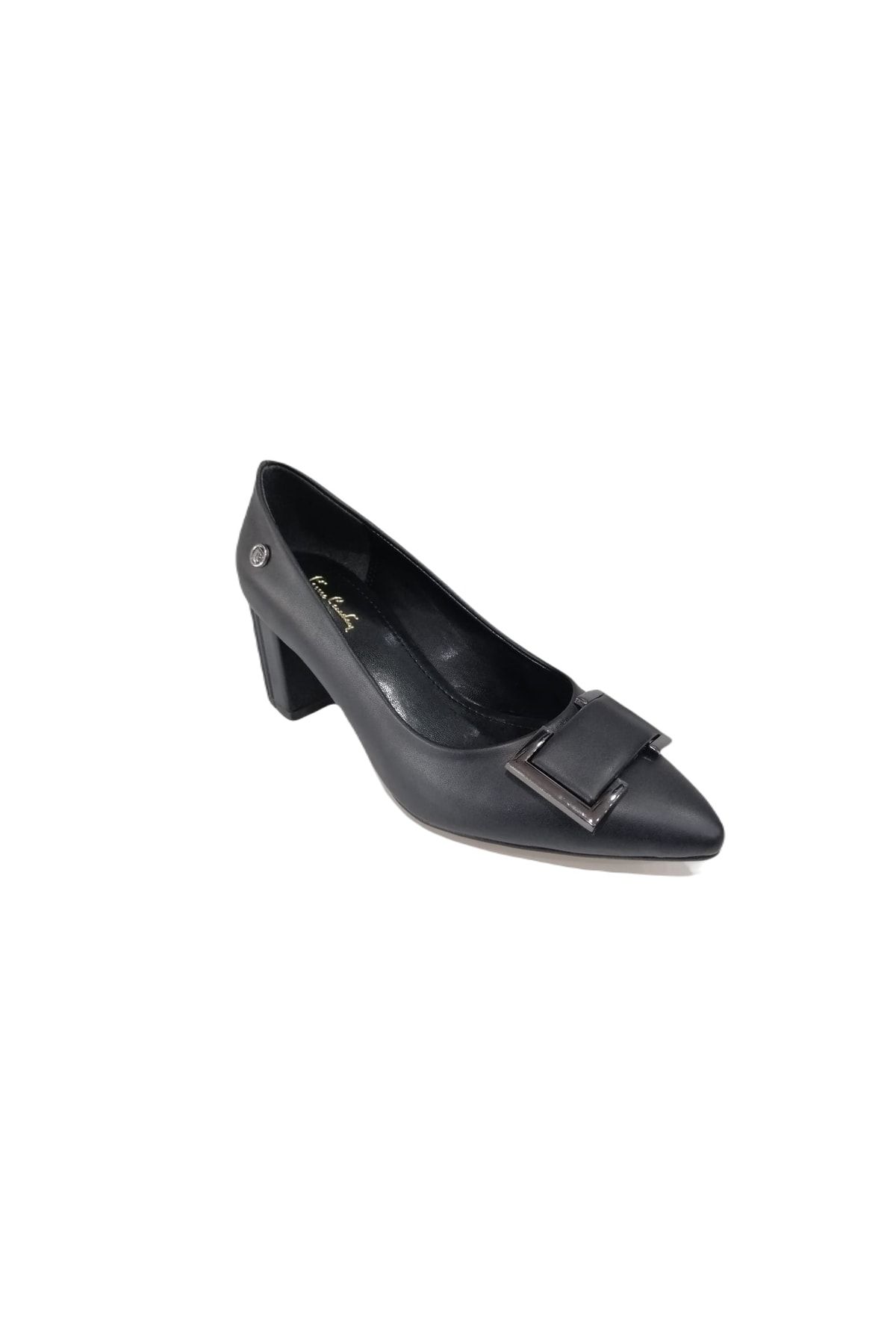 Pierre Cardin 51760 Siyah Kırışık Kadın Topuklu Abiye Ayakkabı