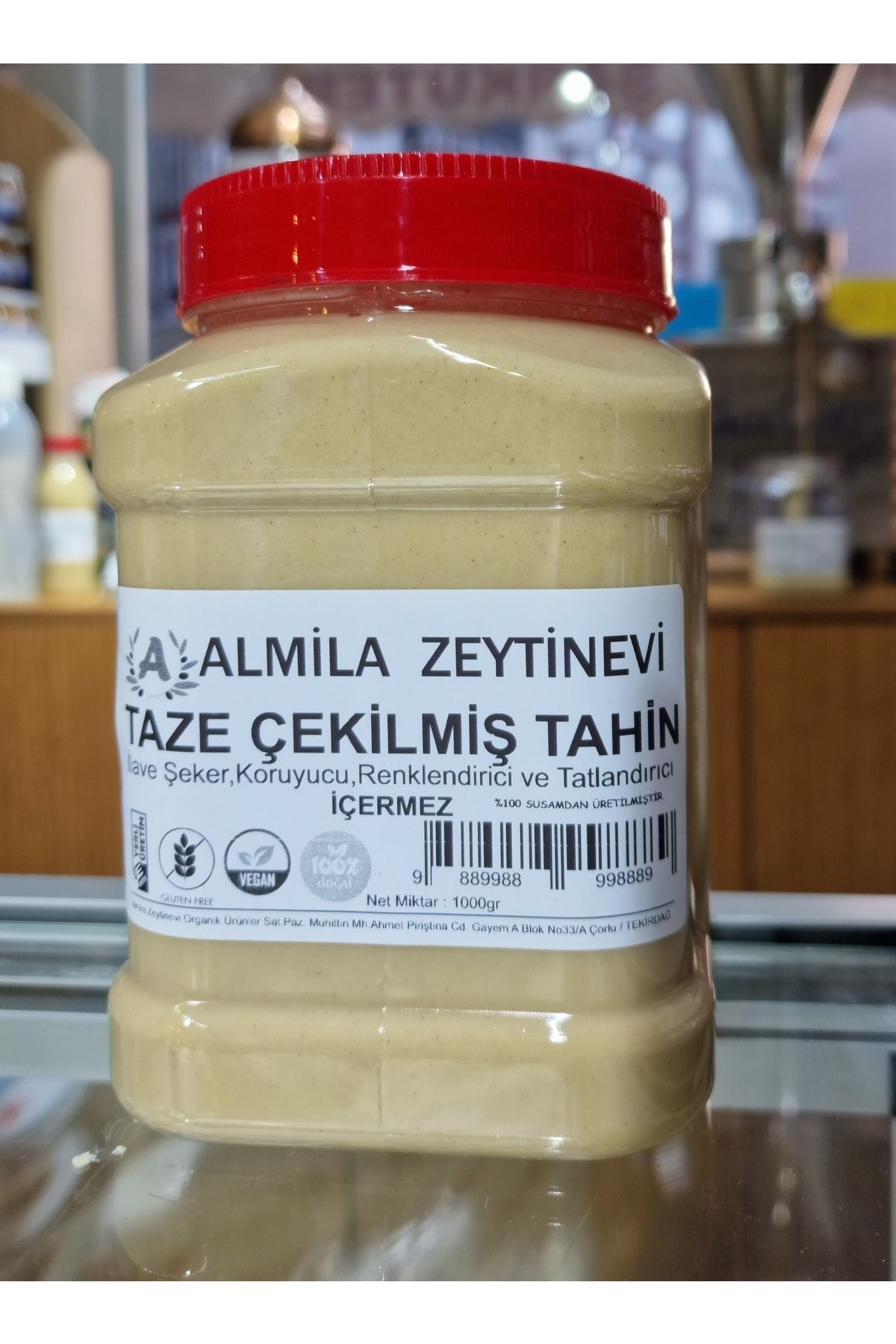 ALMİLA ZEYTİNEVİ Taze Tahin 1000gr (SİPARİŞ ANINDA ÇEKİLİP KARGOLANIR)