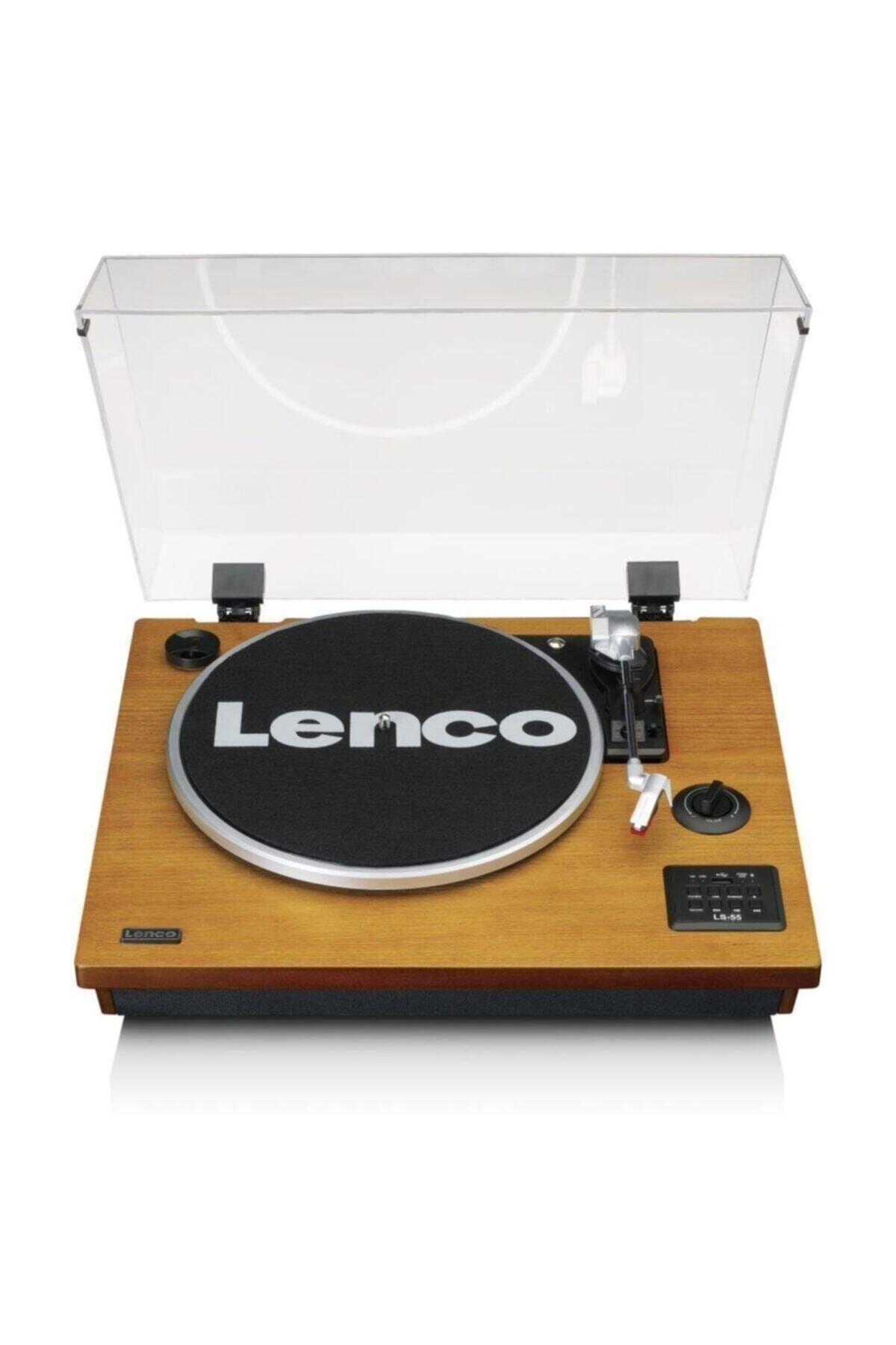 Lenco Ls-55 Ahşap Hoparlörlü Bluetoothlu Pikap Usbli Mp3e Kayıt Özellikli Plak Çalar