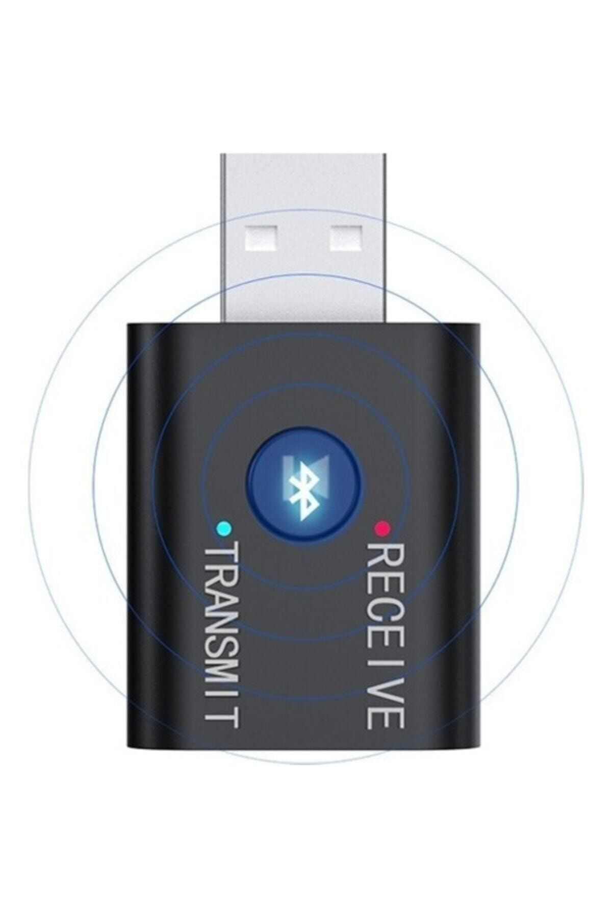 ZRH 2in1 Usb Bt 5.0 Alıcı Verici 3.5 Aux Bluetooth Adaptörü, Araç Oto Bluetooth Adaptör
