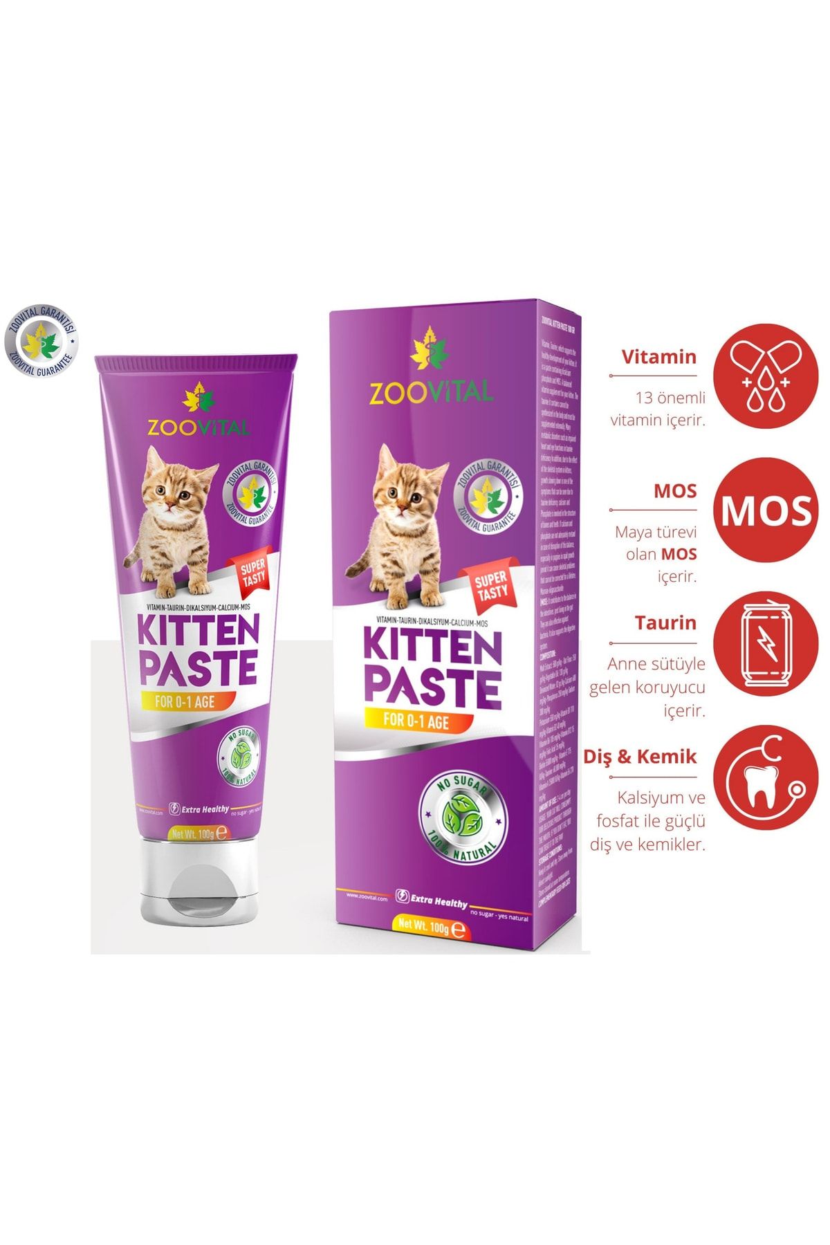 Zoovital Kitten Paste Yavru Kedi Macunu Vitamin Deposu 100 gr