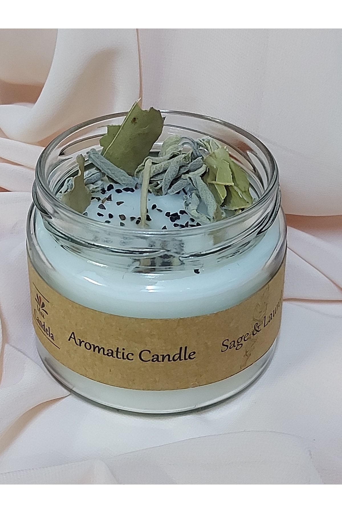 Mia Candela Aromatic Candle Sage & Laurel /adaçayı Defne Kokulu Mum