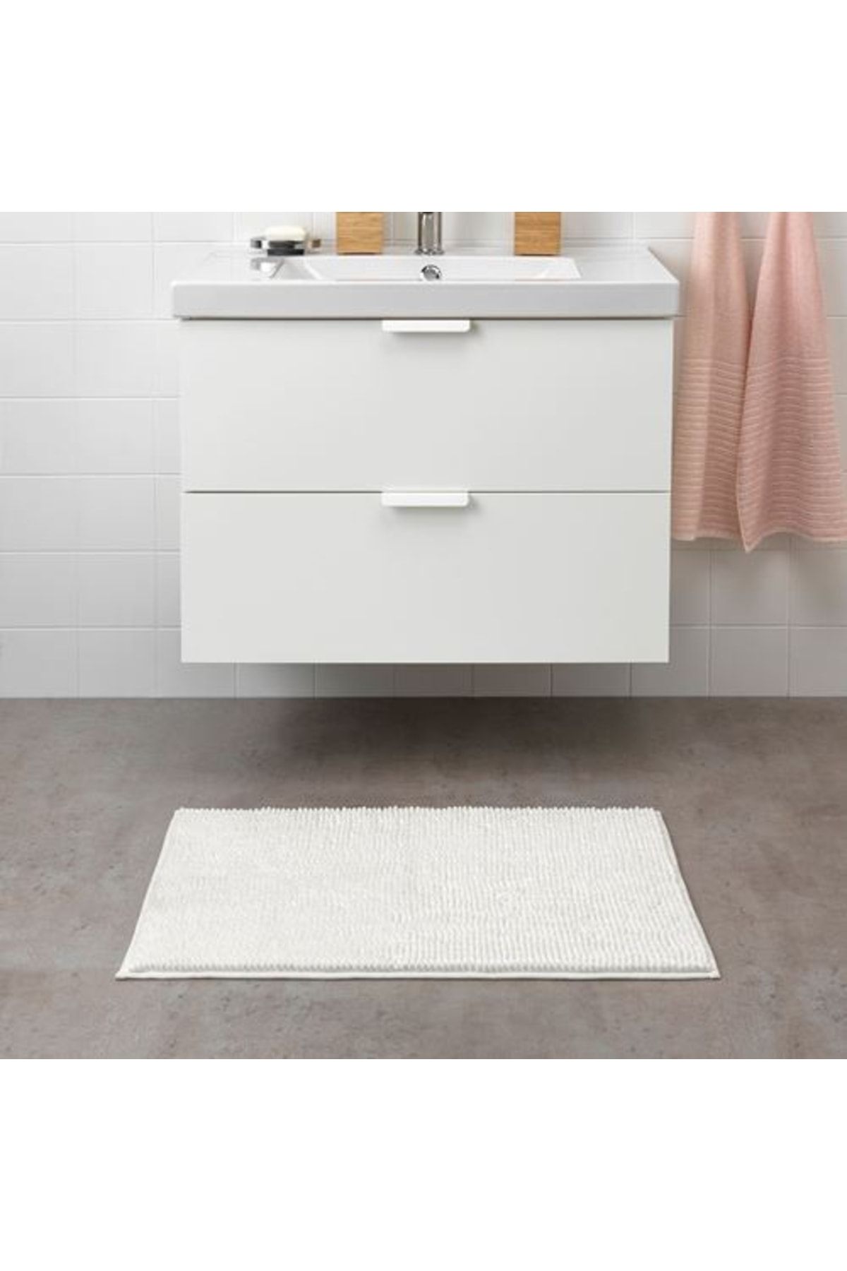 IKEA Toftbo Banyo Paspası 50x80 Cm Beyaz 40454032