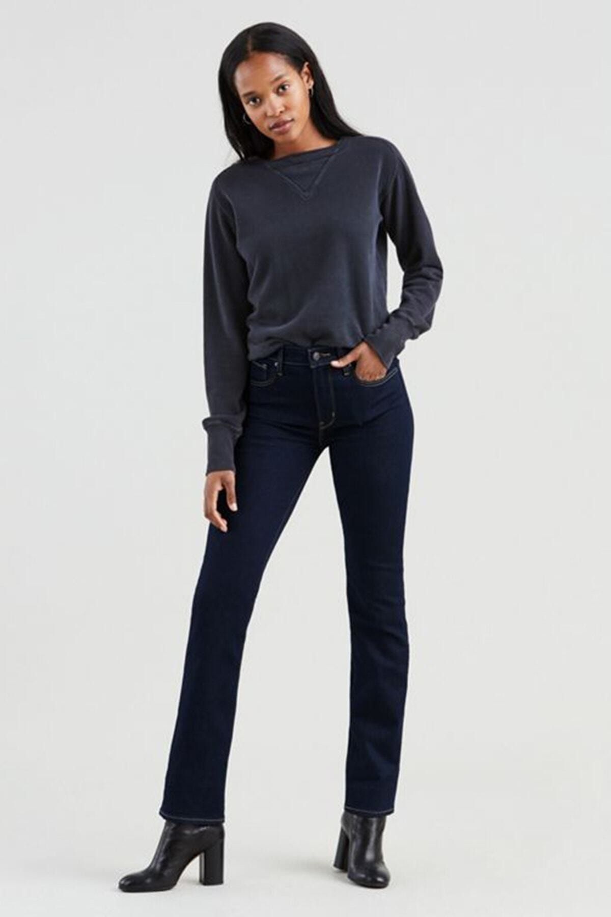 Levi's Kadın Lacivert Yüksek Bel Boru Paça 724 Jeans 188830015