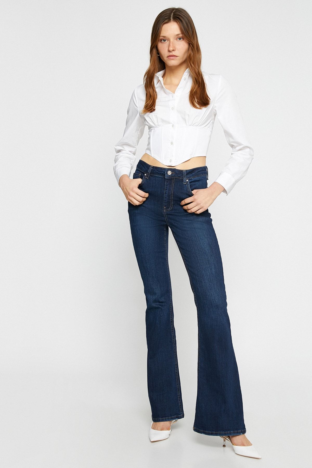 Koton Kadın Koyu İndigo Jeans 3SAL40072MD