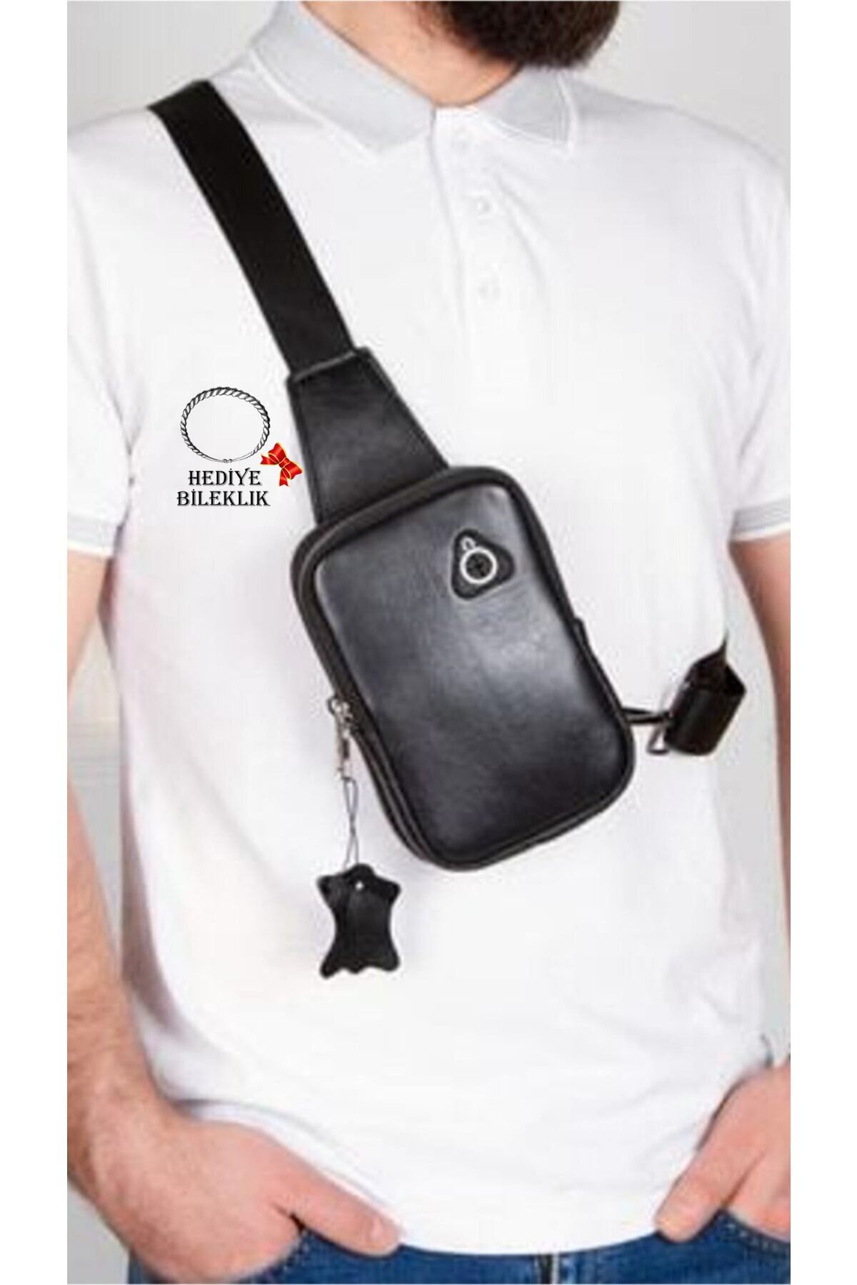 Newish Polo Alvaclup Kulaklık Çıkışlı Body Bag Çanta