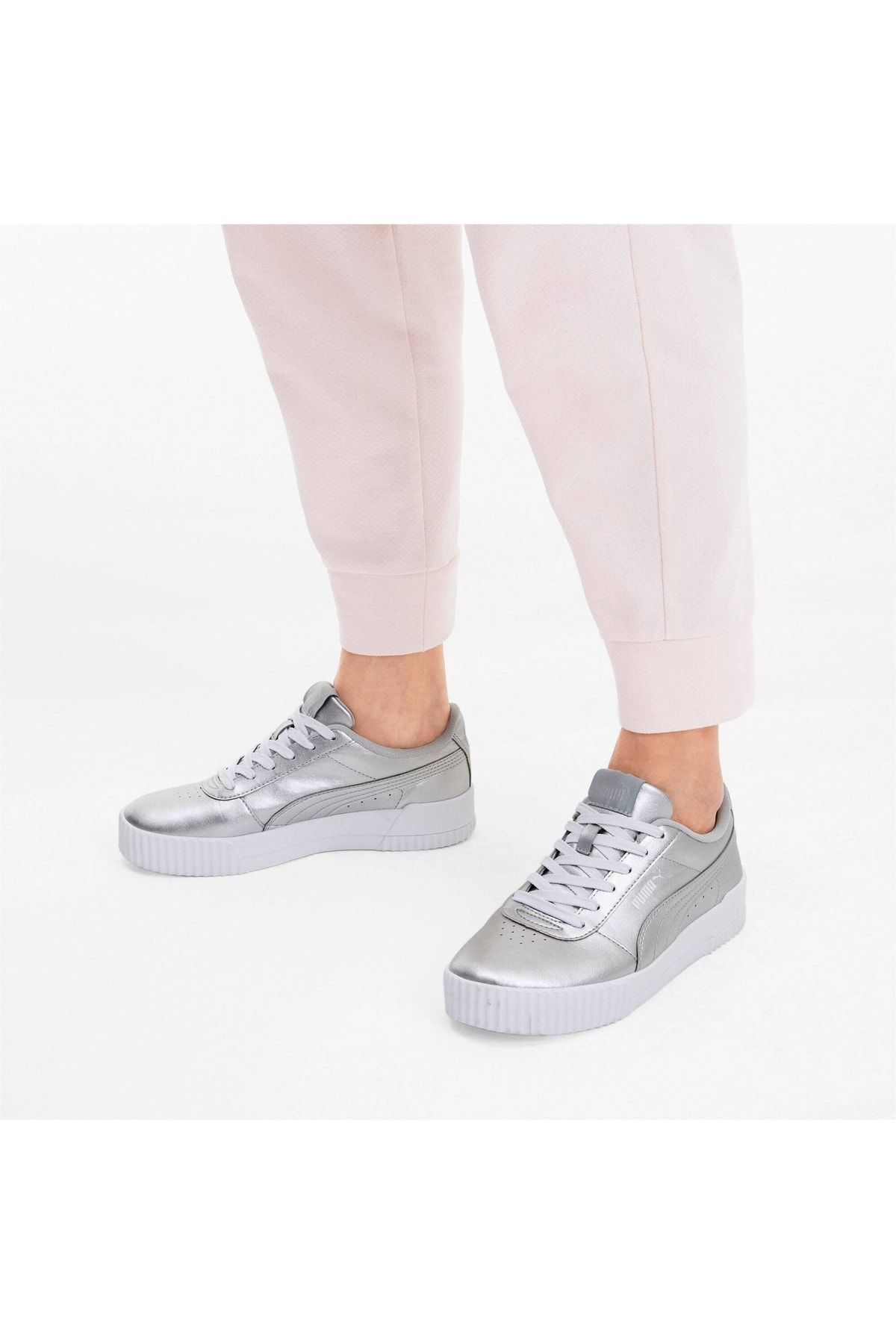Puma CARINA METALLIC-1 Gümüş Kadın Sneaker Ayakkabı 100547386