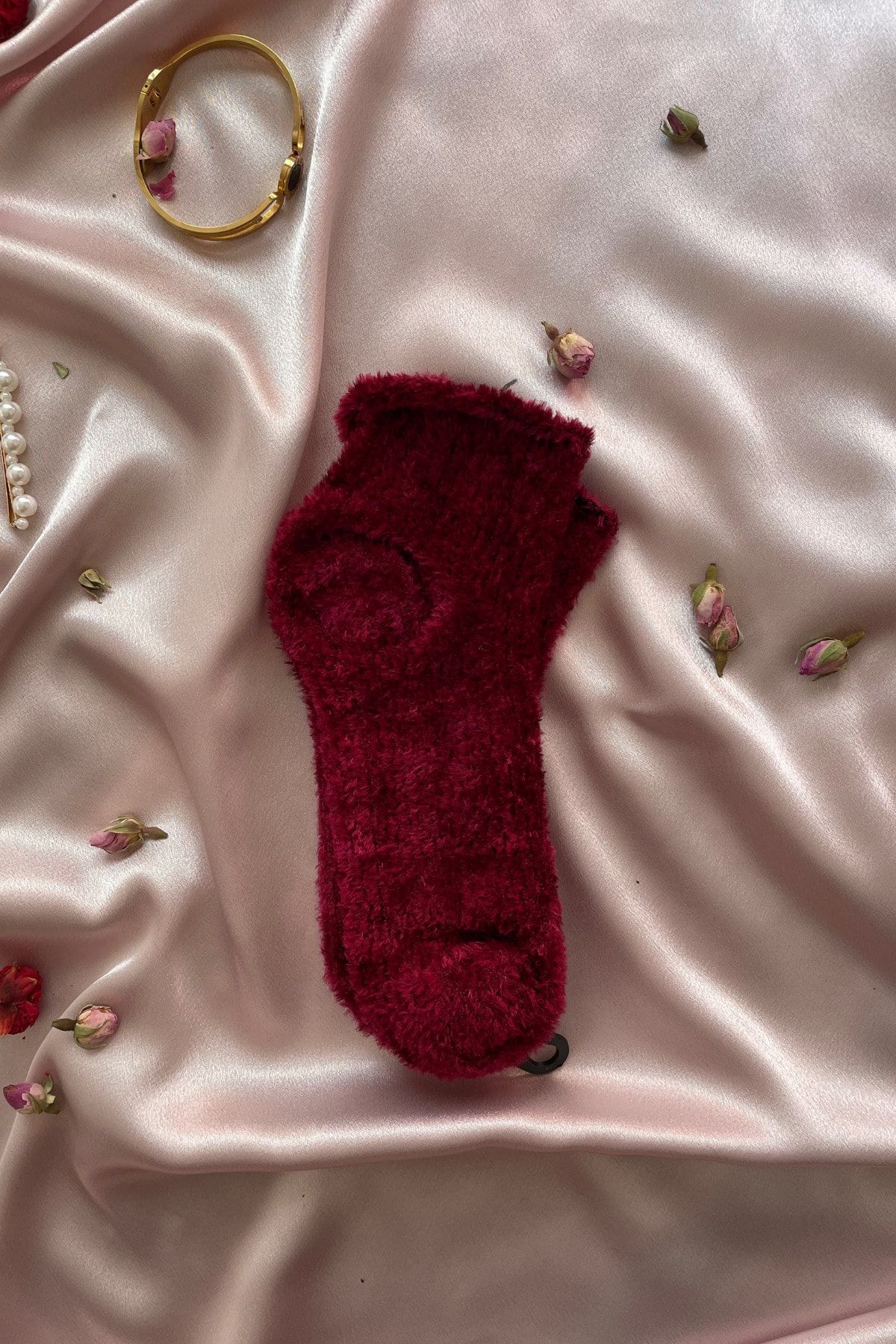 İntive Lingerie Kadın Peluş Termal Yumuşacık Kışlık Uyku Çorabı/ev Çorabı