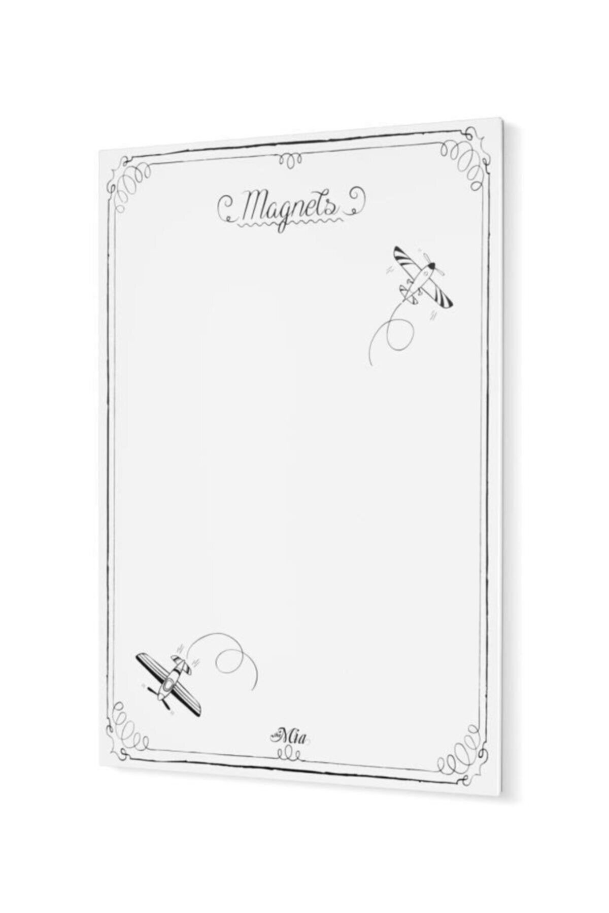 The Mia Magnet Panosu Beyaz - 70 x 50 Cm