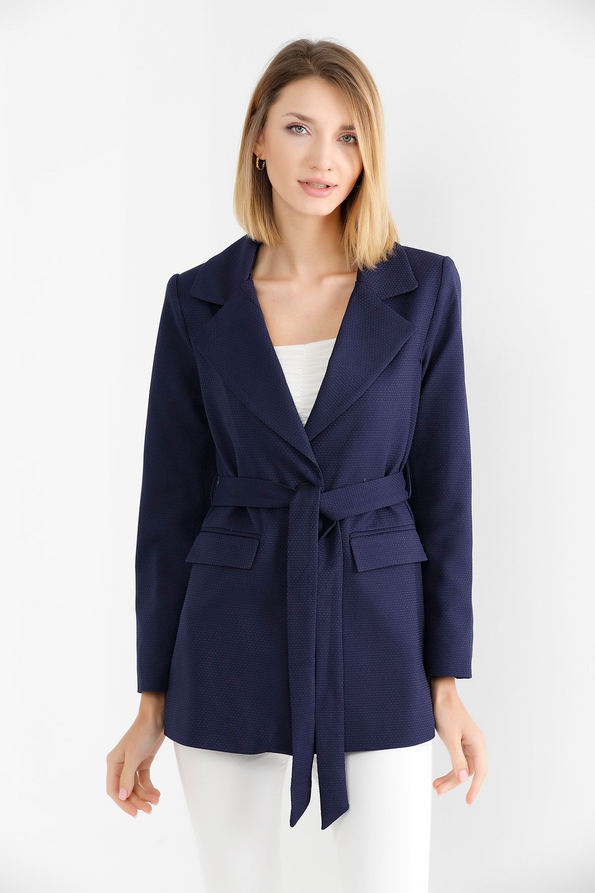 ZERLO Kadın Blazer Ceket - Lacivert Blazer Ceket