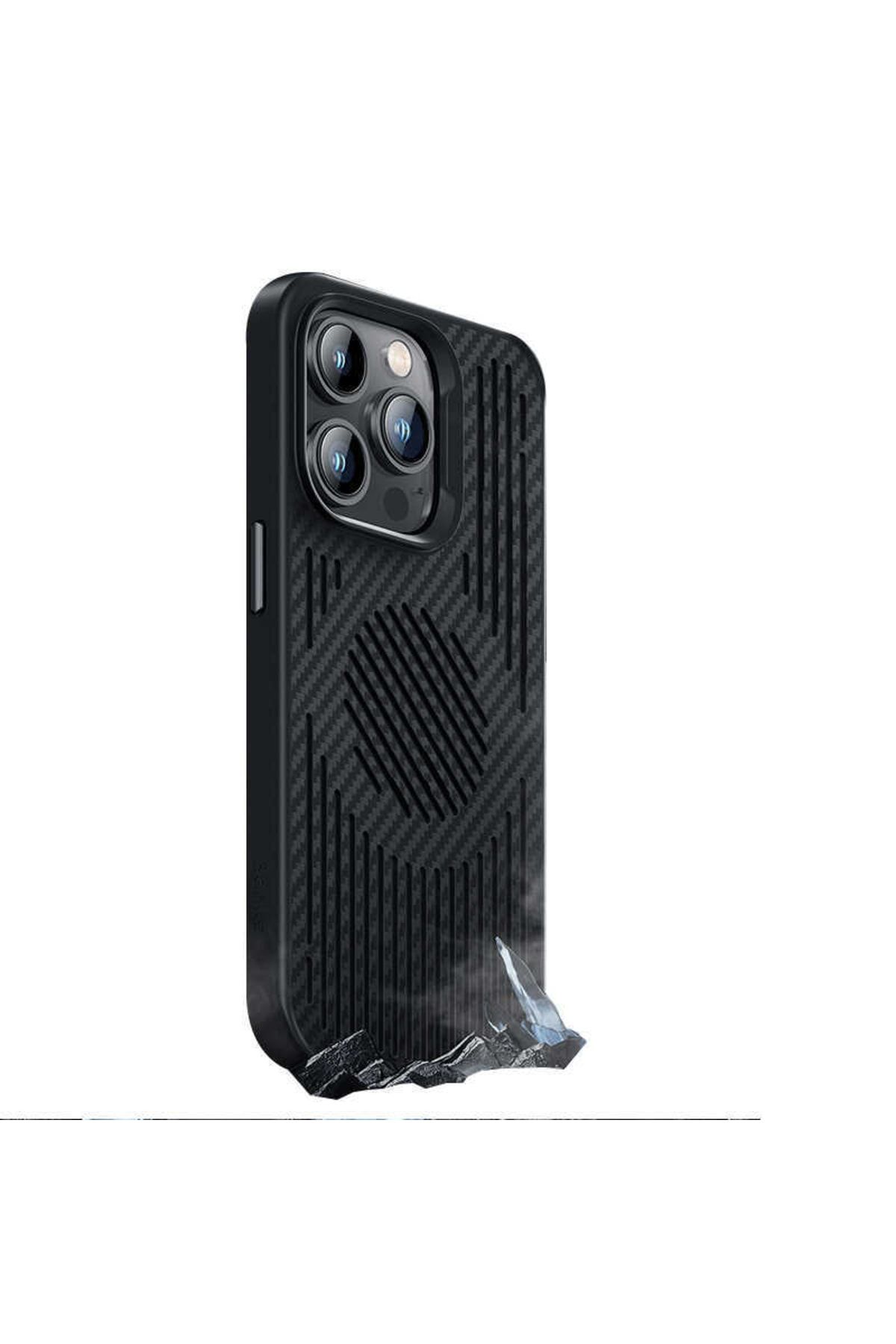 Benks Iphone 14 Pro Kılıf Karbon Magnetik Soğutucu Özellikli Telefon Kılıfı