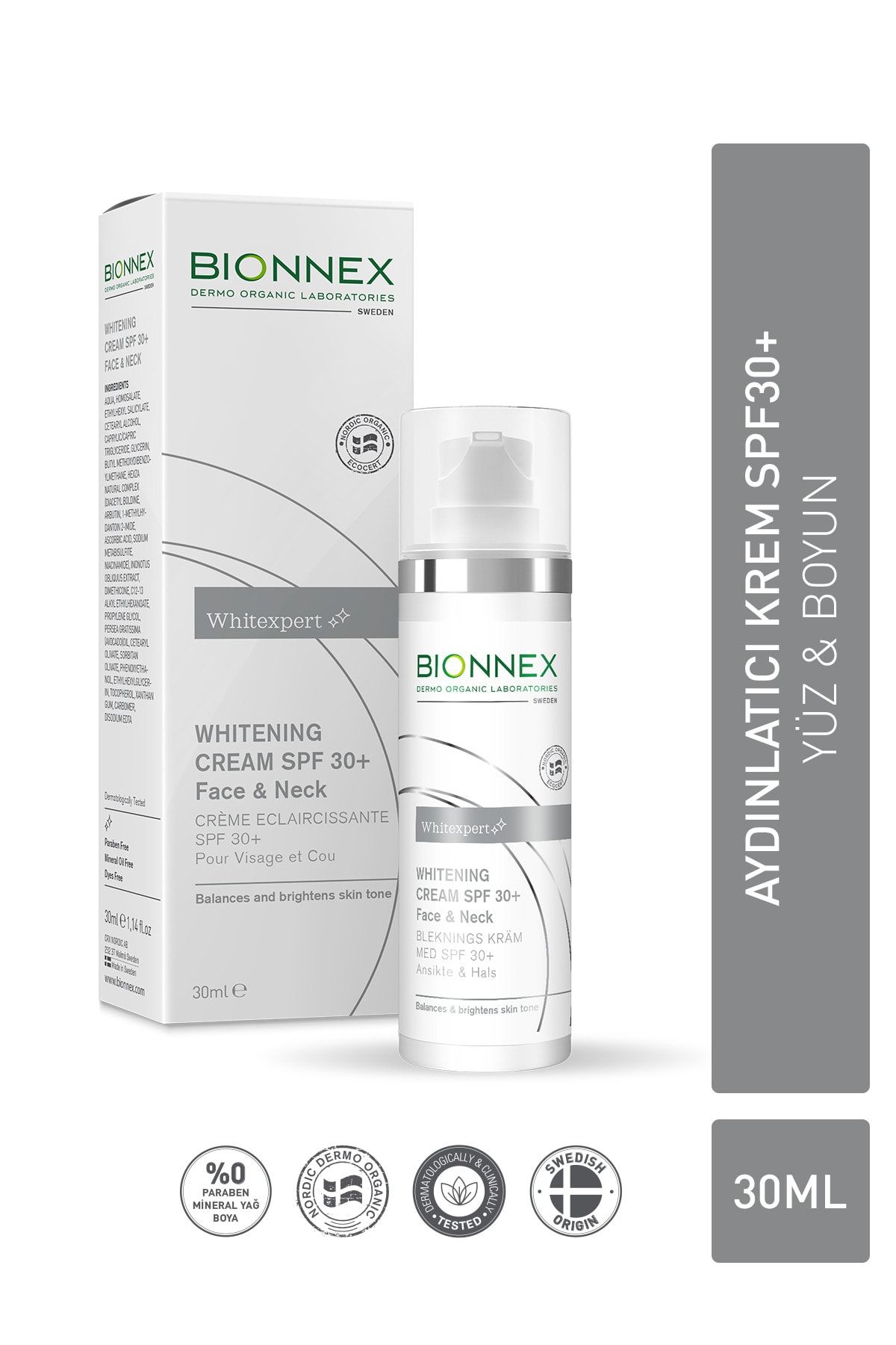 Bionnex Whitexpert Yüz Ve Boyun Bölgesi Için Aydınlatıcı Krem Spf30+
