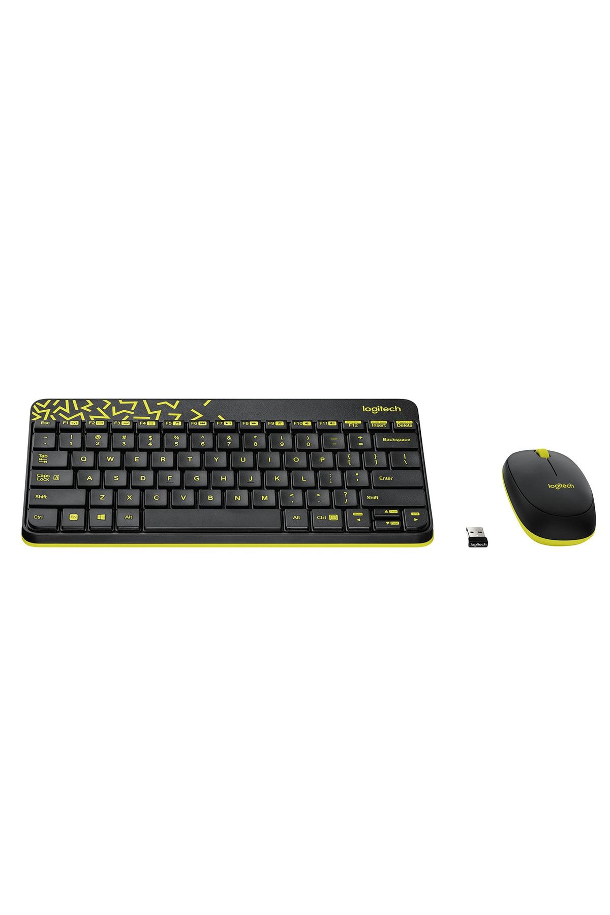 logitech Mk240 Türkçe Q Klavye Mouse Seti - Siyah/sarı