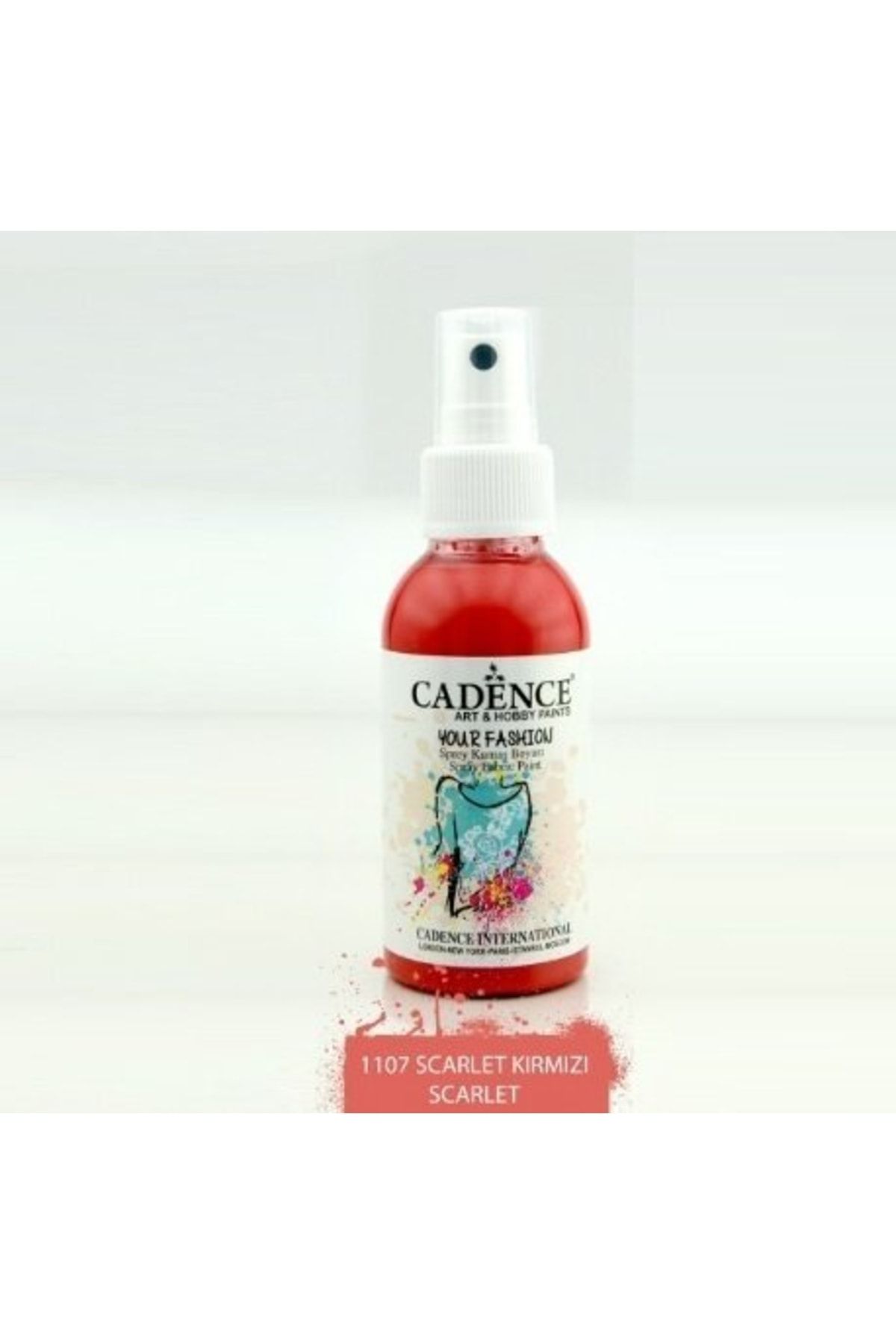 Cadence Scarlet Kırmızı Sprey Kumaş Boyası (1107) - 100 Ml