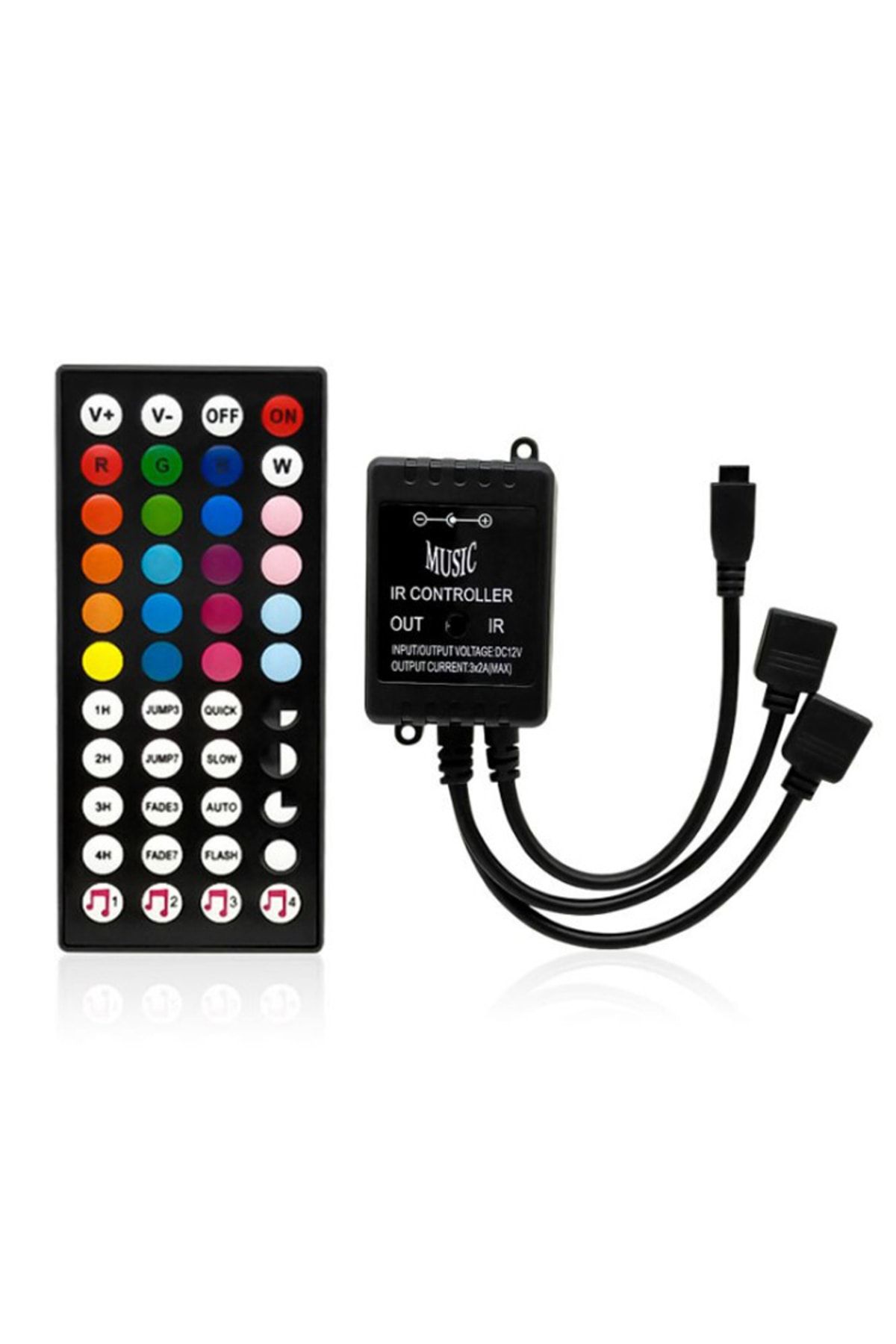 OEM Rgb Şerit Müziğe Duyarlı Led Kontrol Kit 44 Tuşlu Kumanda