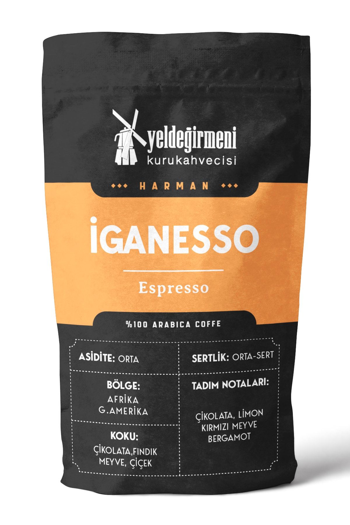 Yeldeğirmeni Kurukahvecisi Iganesso Espresso Kahve 500 gr