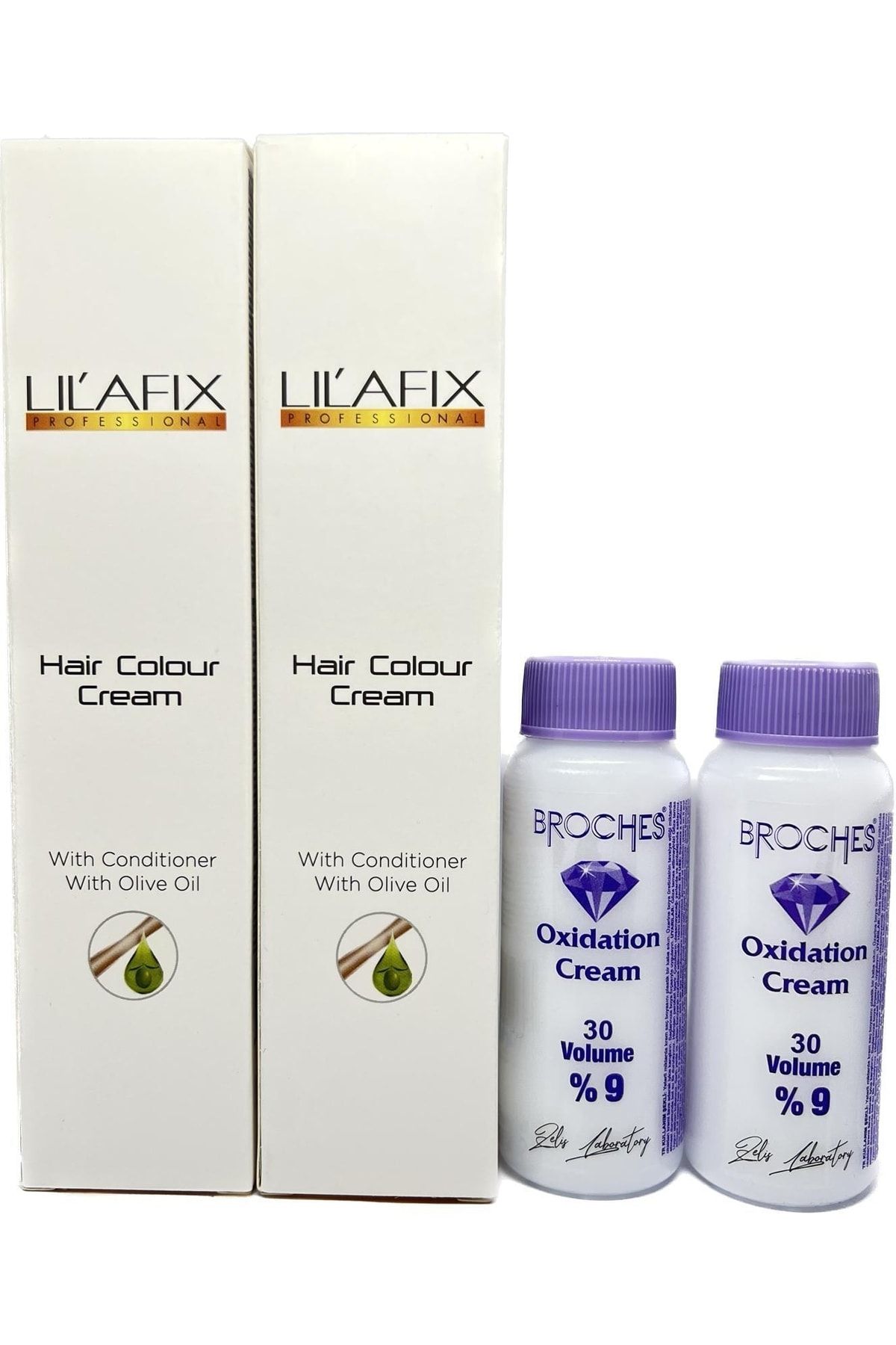 Lilafix Saç Boyası 8.11 Yoğun Küllü Açık Kumral 60ml 2 Adet + Broches Oksidan 60ml 2 Adet