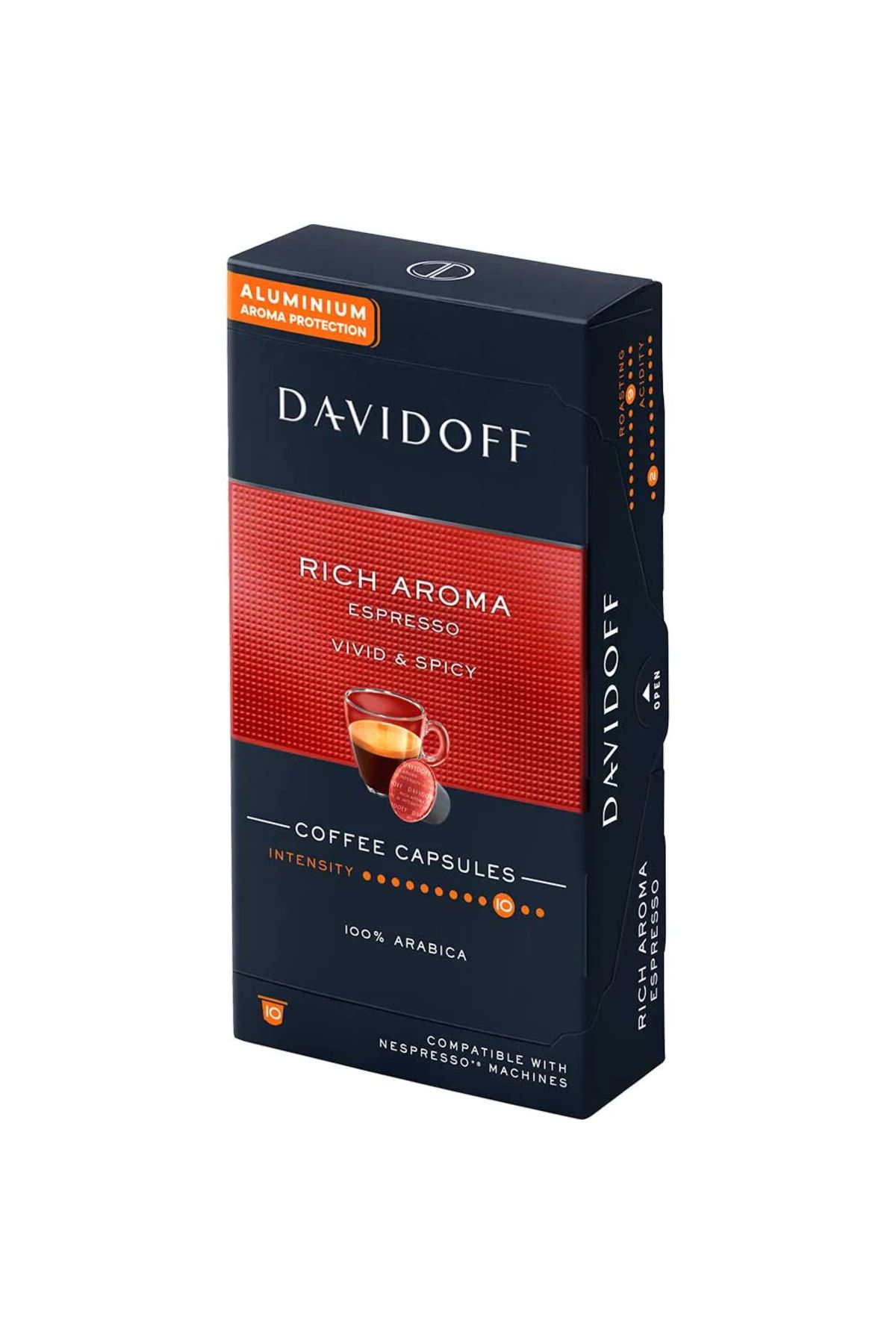 Davidoff Rıch Aroma Espresso Vıvıd & Spıcy Aluminium Kapsül Kahve 10'lu (nespresso Uyumlu)