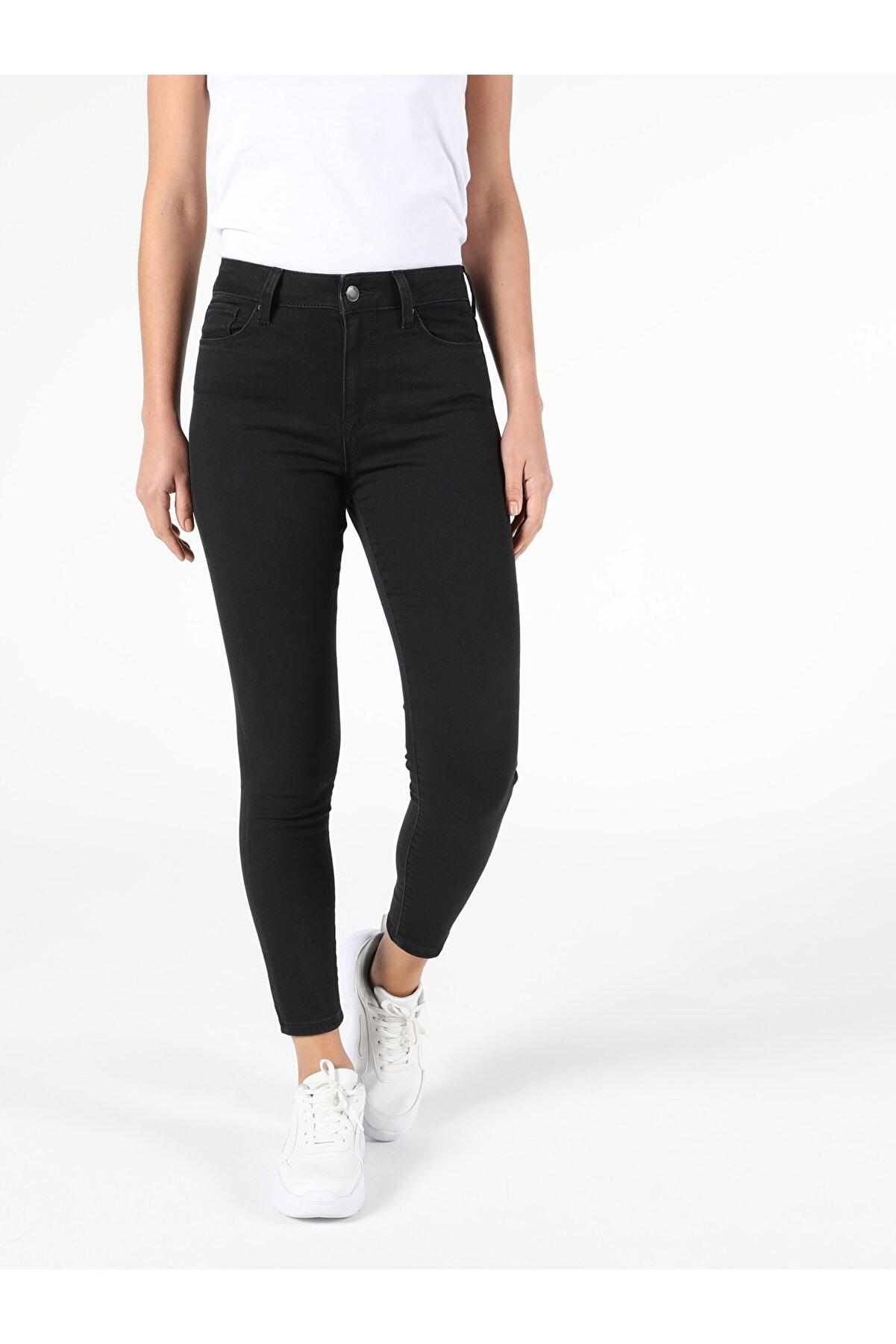 Colin’s 760 Dıana Yüksek Bel Dar Paça Super Slim Fit Siyah Kadın Jean Pantolon