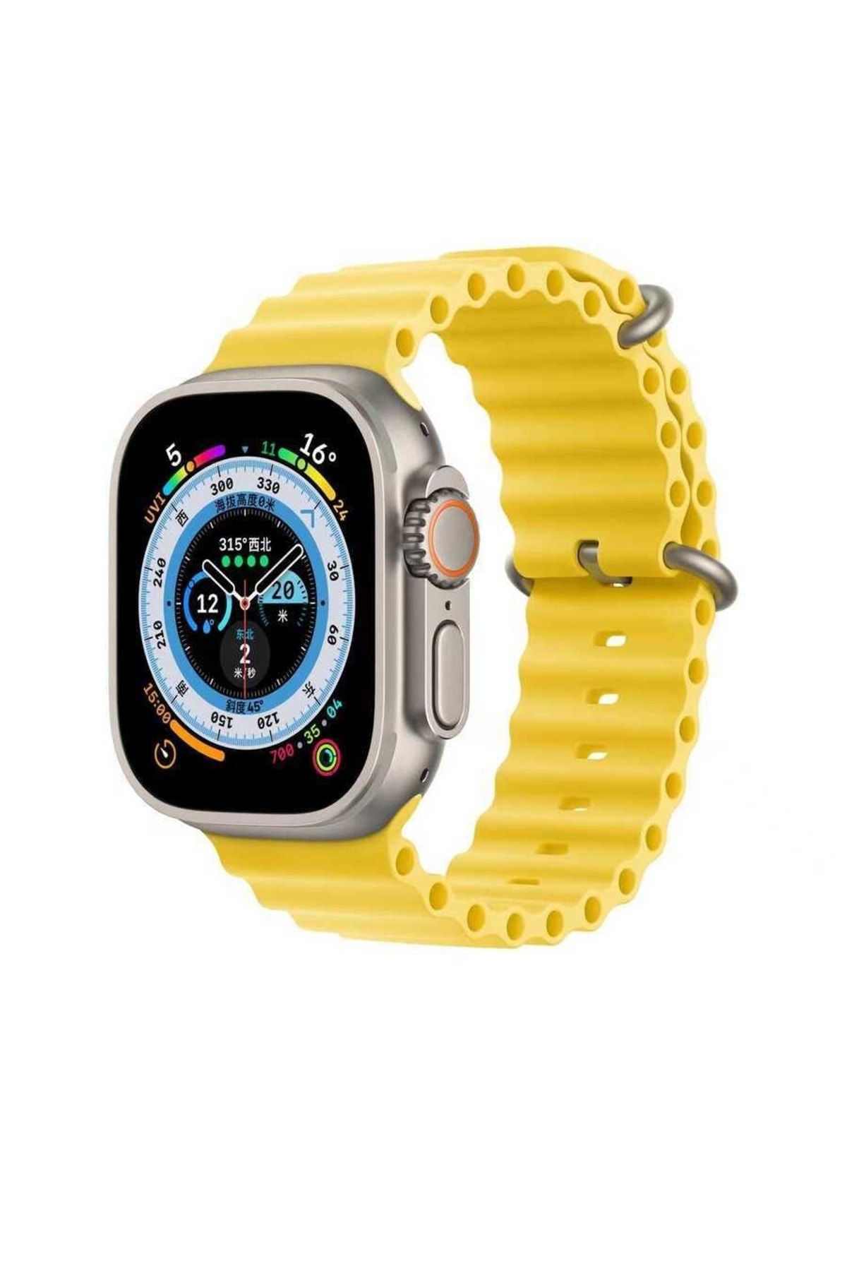 Fibaks Apple Watch Gs Dt Pro T500 Ultra 3 4 5 6 7 8 9 Se 42 44 45 49 Mm Silikon Kasis Kordon Kayış Bileklik