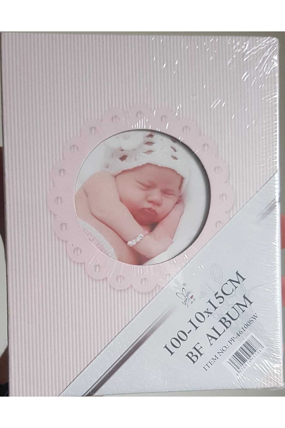 Vural Foto Baskı 100lü Kız Bebek Albümü Pembe - 10x15cm Şirin Albüm - Foto Pencereli