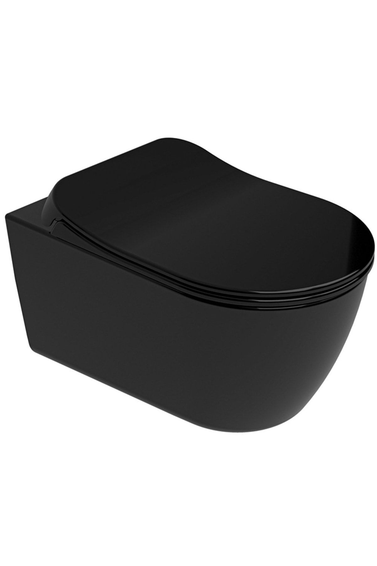 KALE Dove 2.0 Kanalsız Asma Klozet + Ultra Slim Yavaş Kapanan Klozet Kapağı (siyah)