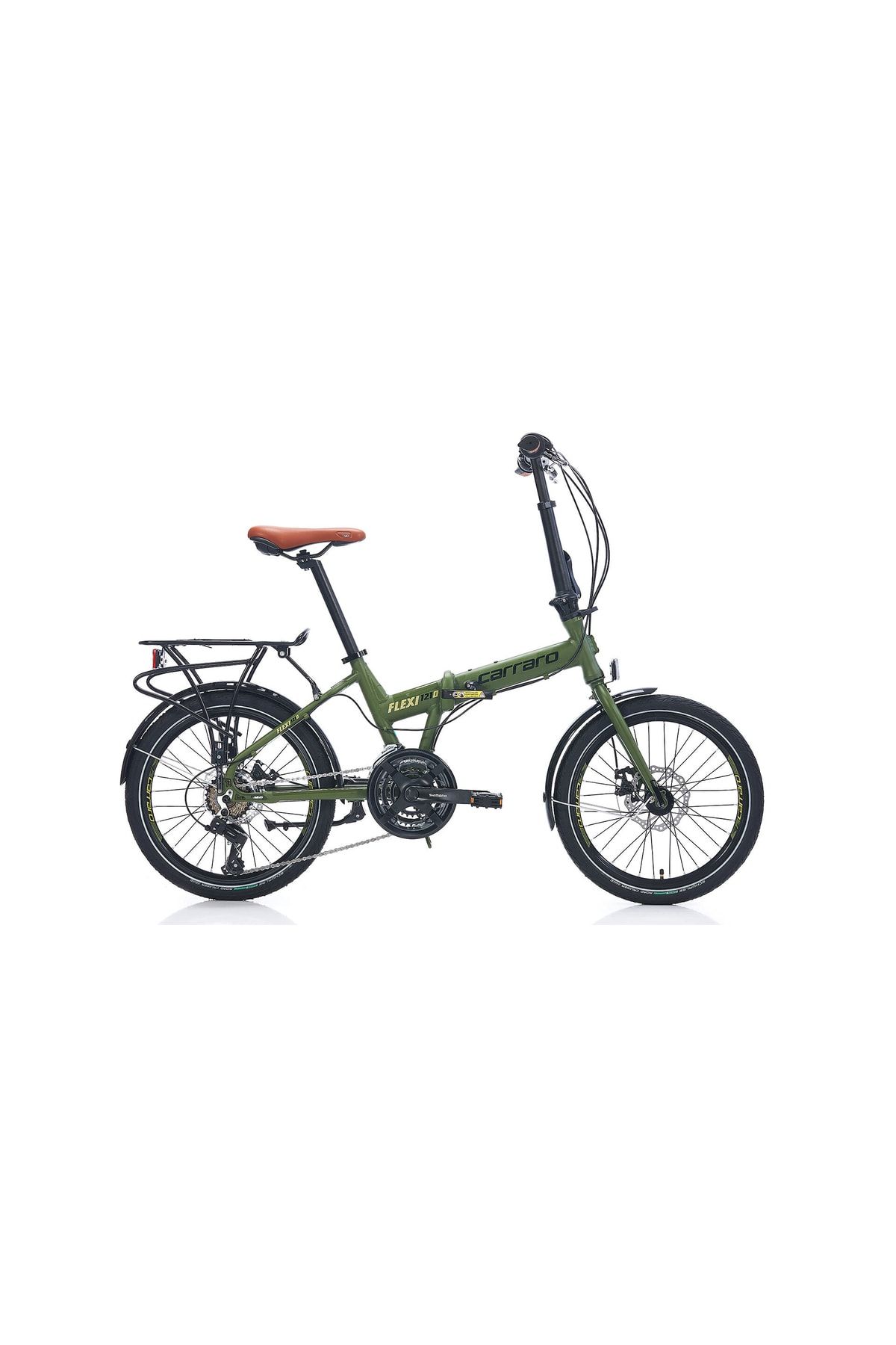 Carraro Flexi 121d 350h 20" 21-v Md Mat Haki-yeşil-siyah Katlanır Bisiklet