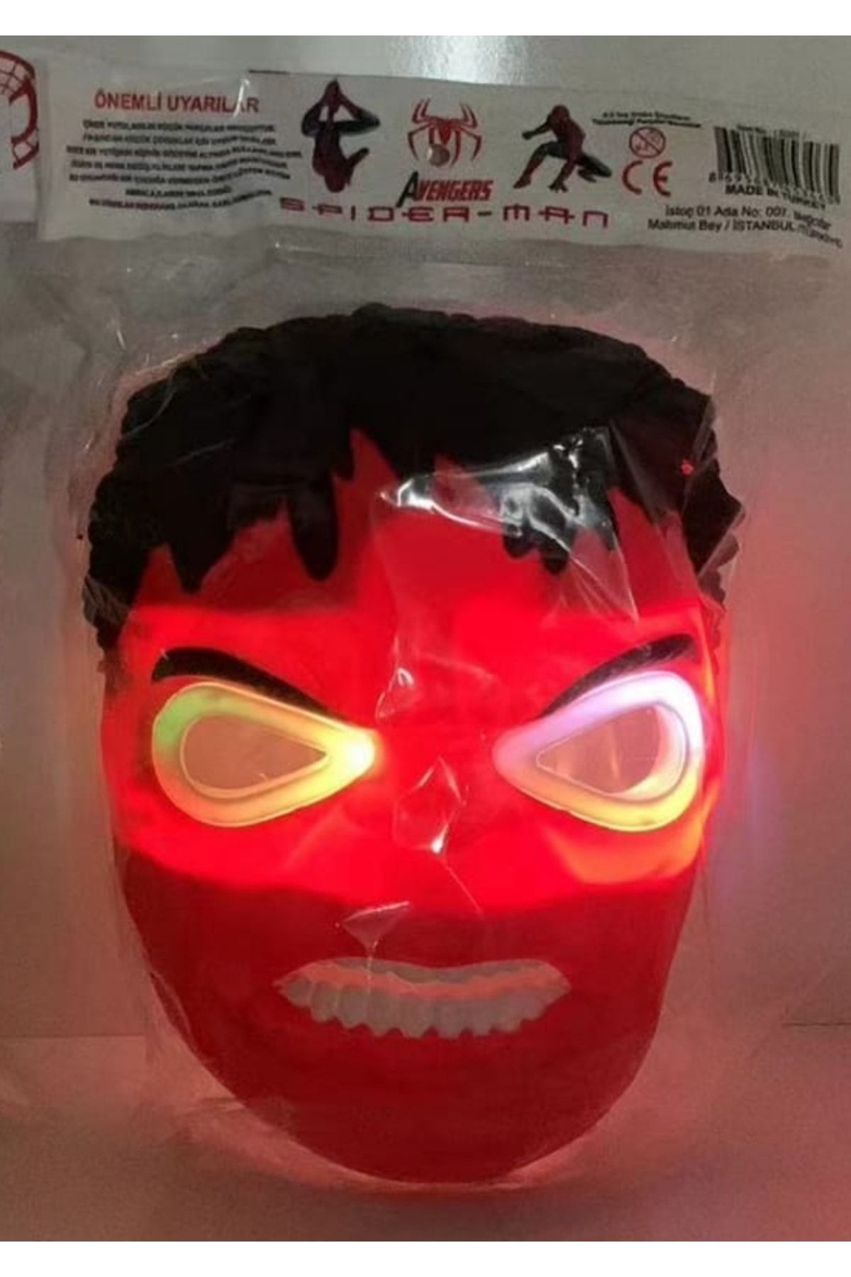 Hulk Işıklı Kırmızı Red Maske