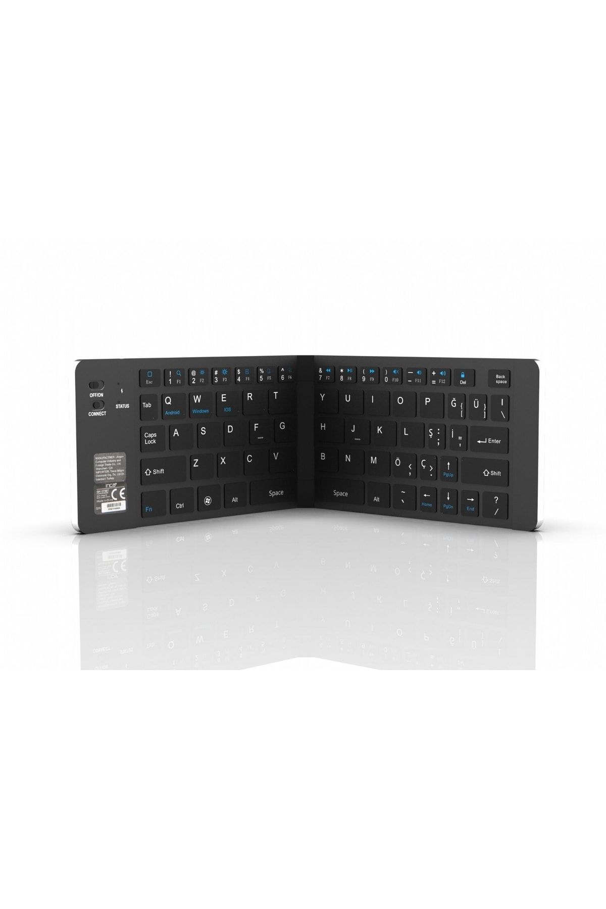 Inca Ibk-579bt Katlanabilir Şarjlı Bluetooth Klavye Windows+ios+android+tablet+telefon